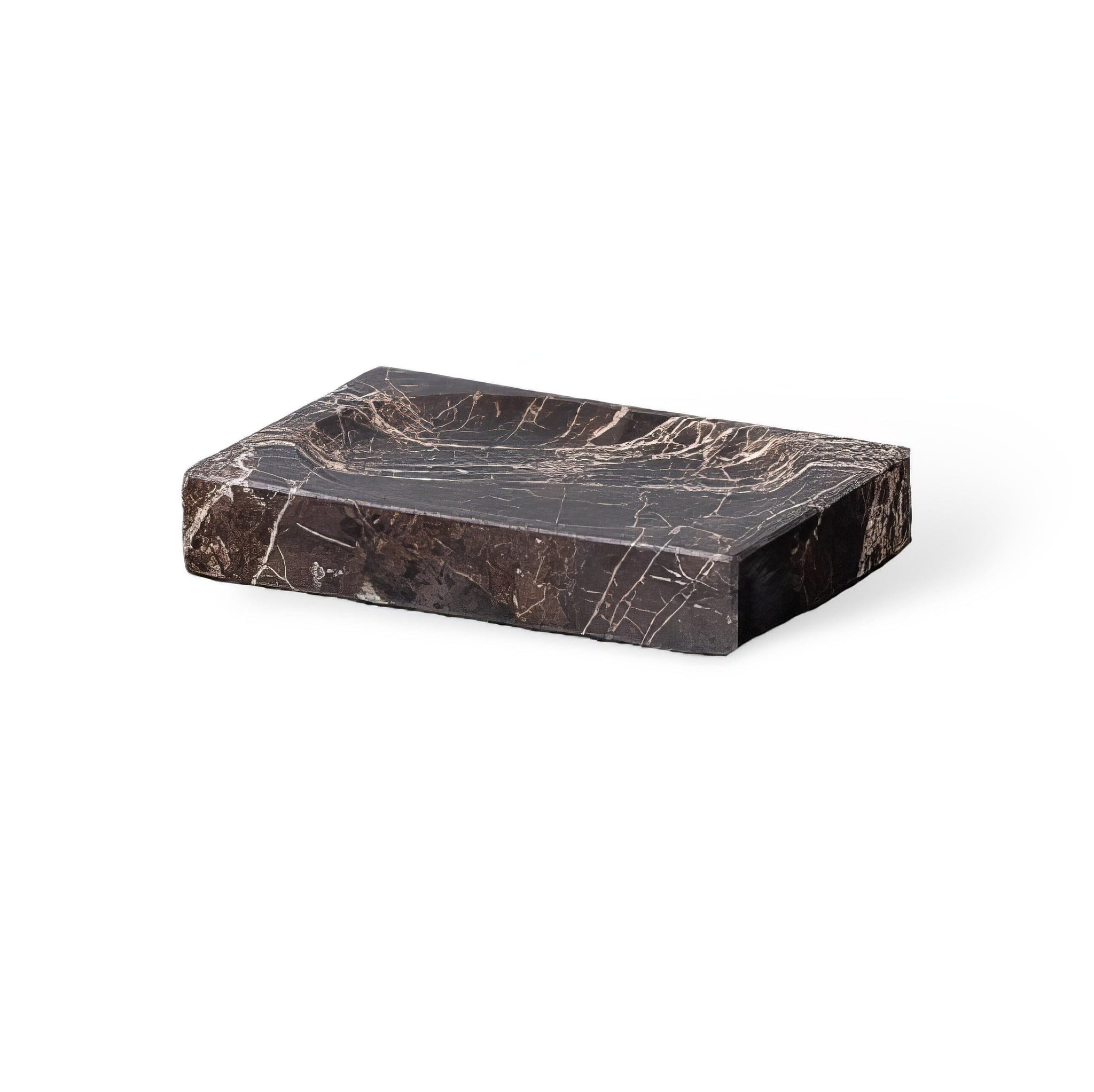 Emperador Dark Marble Bathroom Collection Bathroom Accessories Soap Dish B 