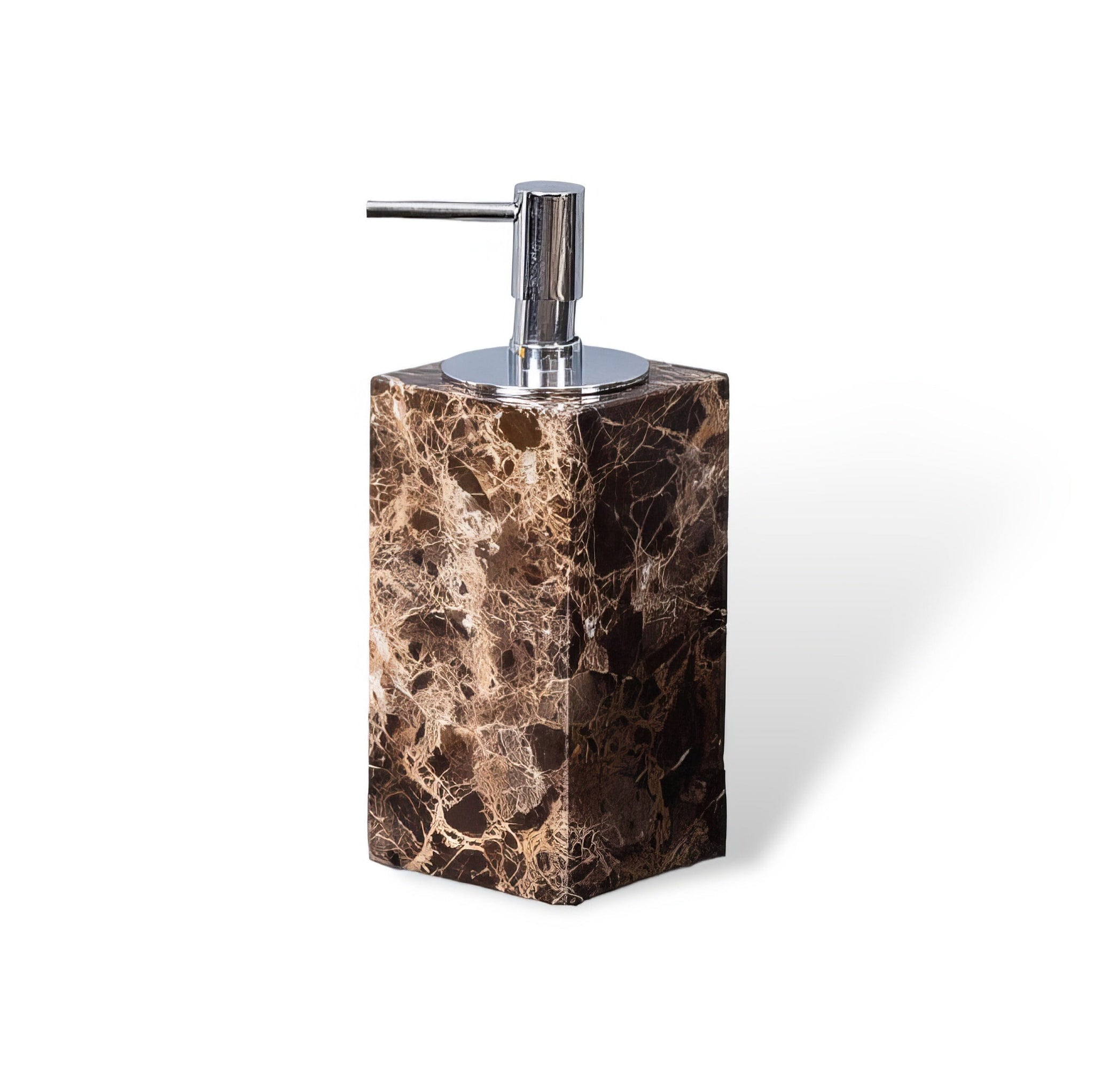Emperador Dark Marble Bathroom Collection Bathroom Accessories Soap Dispenser B 