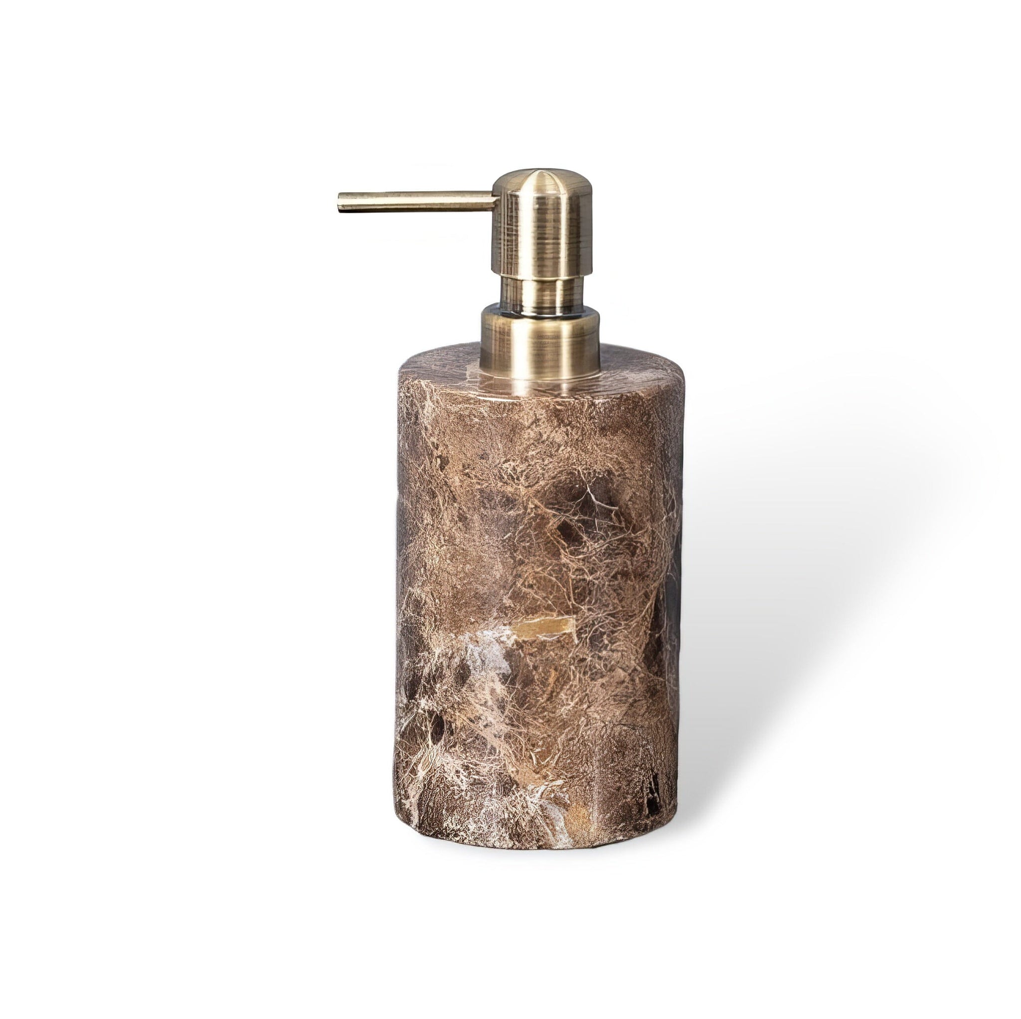 Emperador Dark Marble Bathroom Collection Bathroom Accessories Soap Dispenser C 