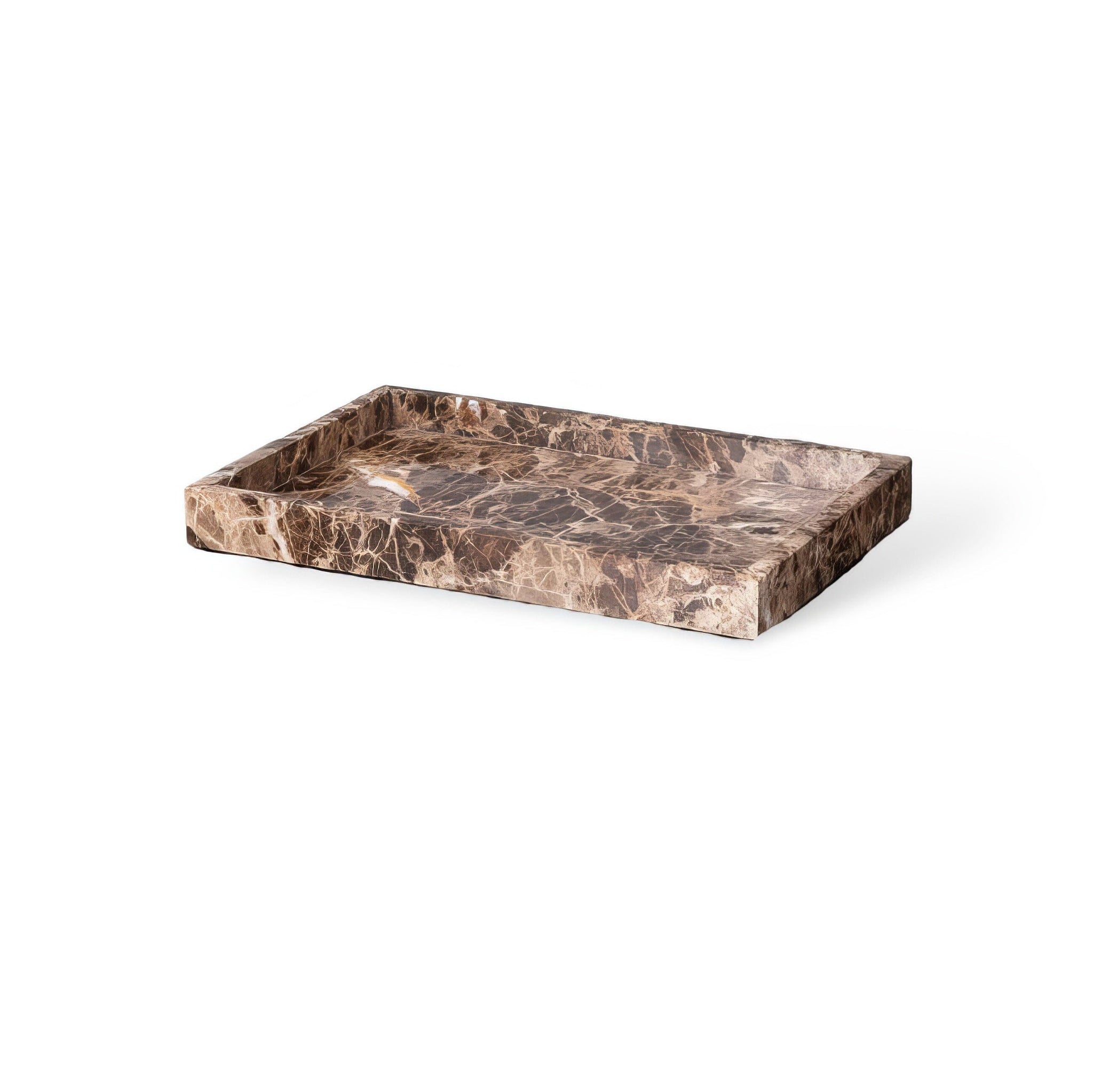 Emperador Dark Marble Bathroom Collection Bathroom Accessories Tray A 