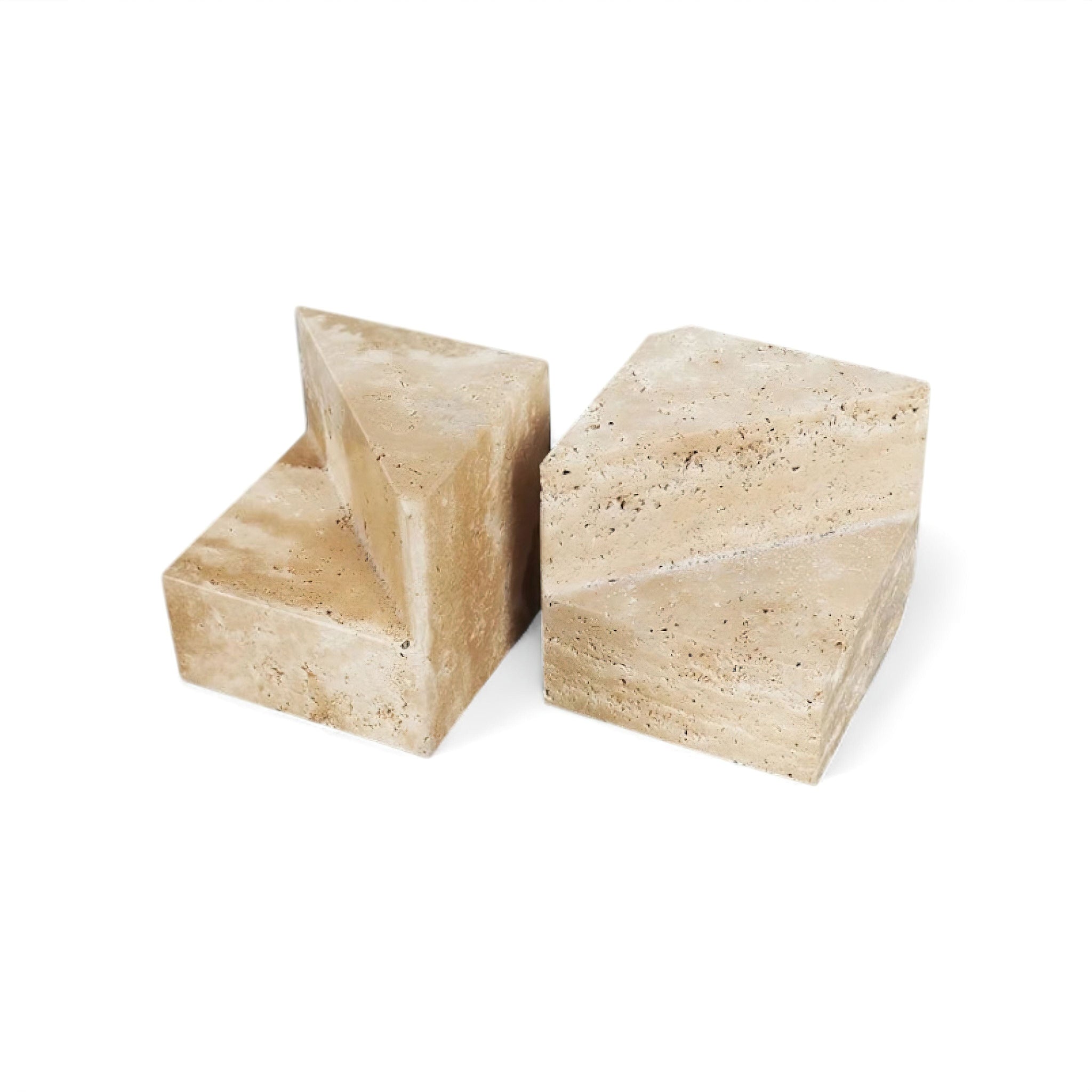 Enzo Travertine Bookends Set (JS) Complete Set 