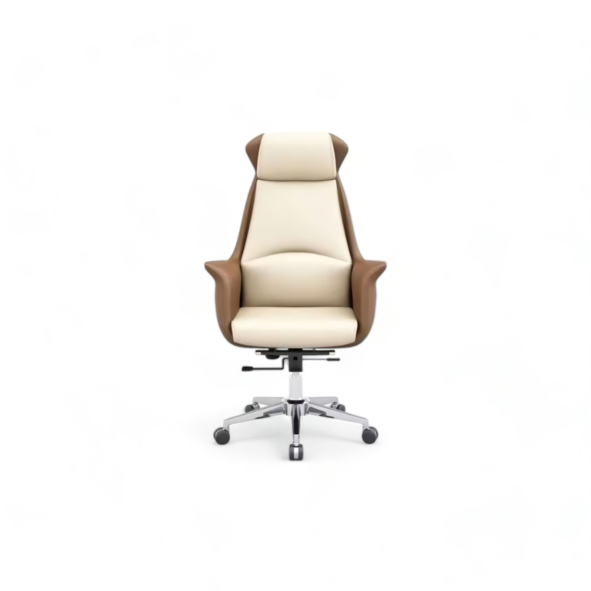Ettore Office Chair (JS) Brown + Beige 