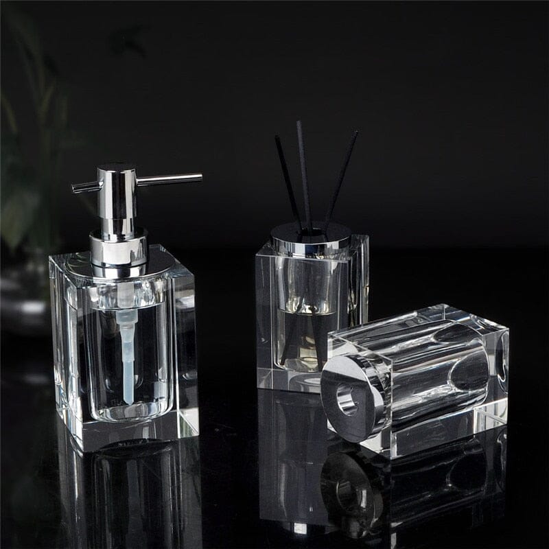 Eva Crystal Glass Bathroom Accessories Set Bathroom Accessories 