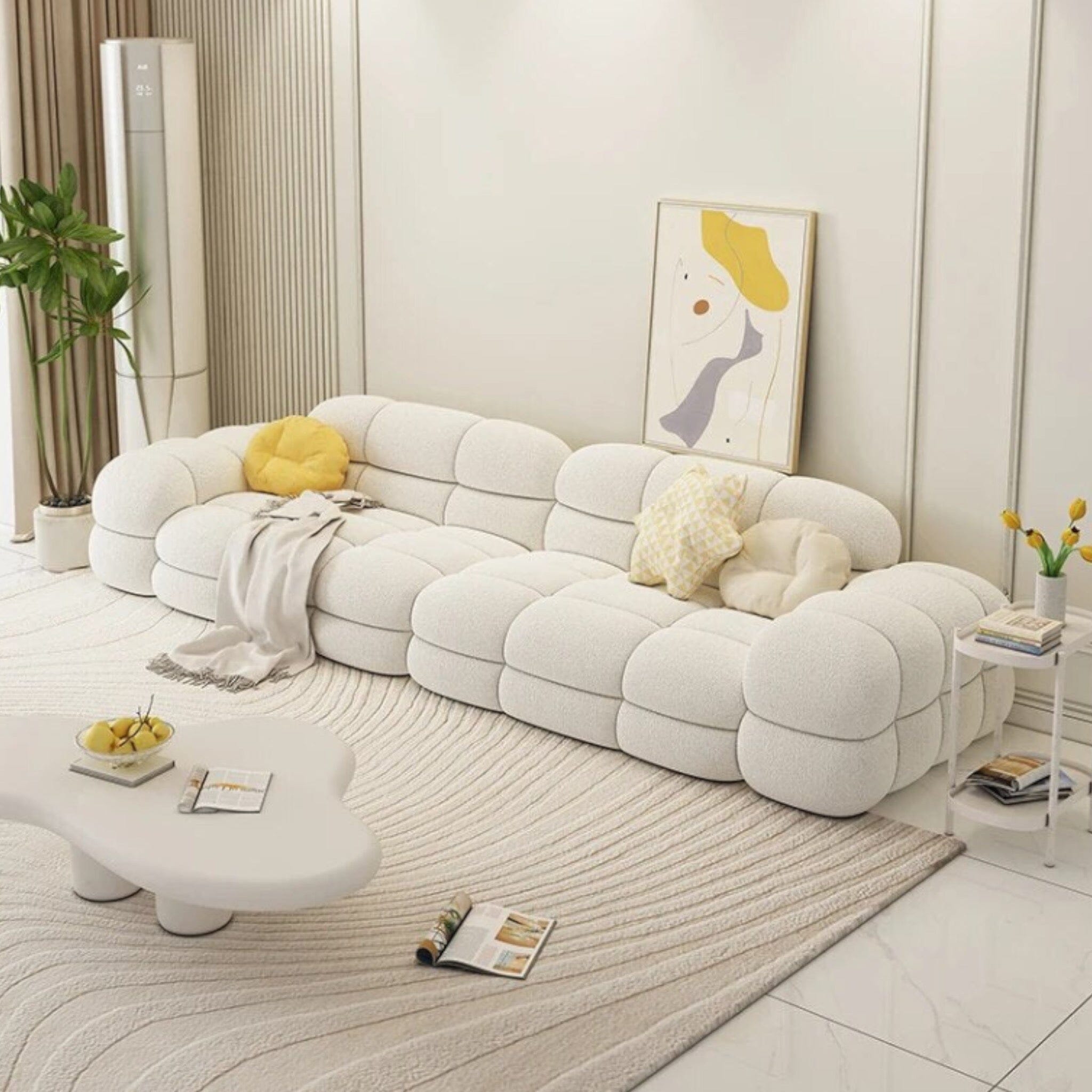 Sofá Boucle elegante | Sofás modernos para sala de estar | Sofá de lujo ...
