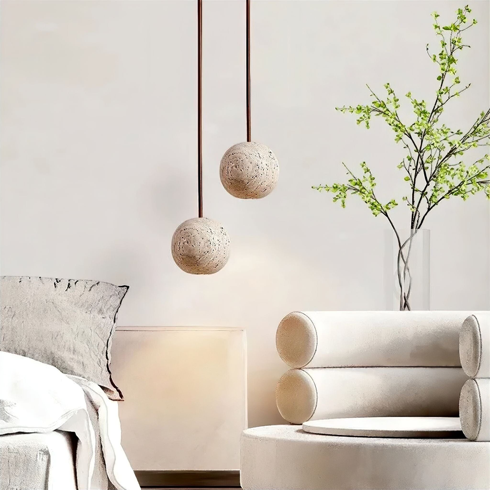Fabien Travertine Pendant Light 