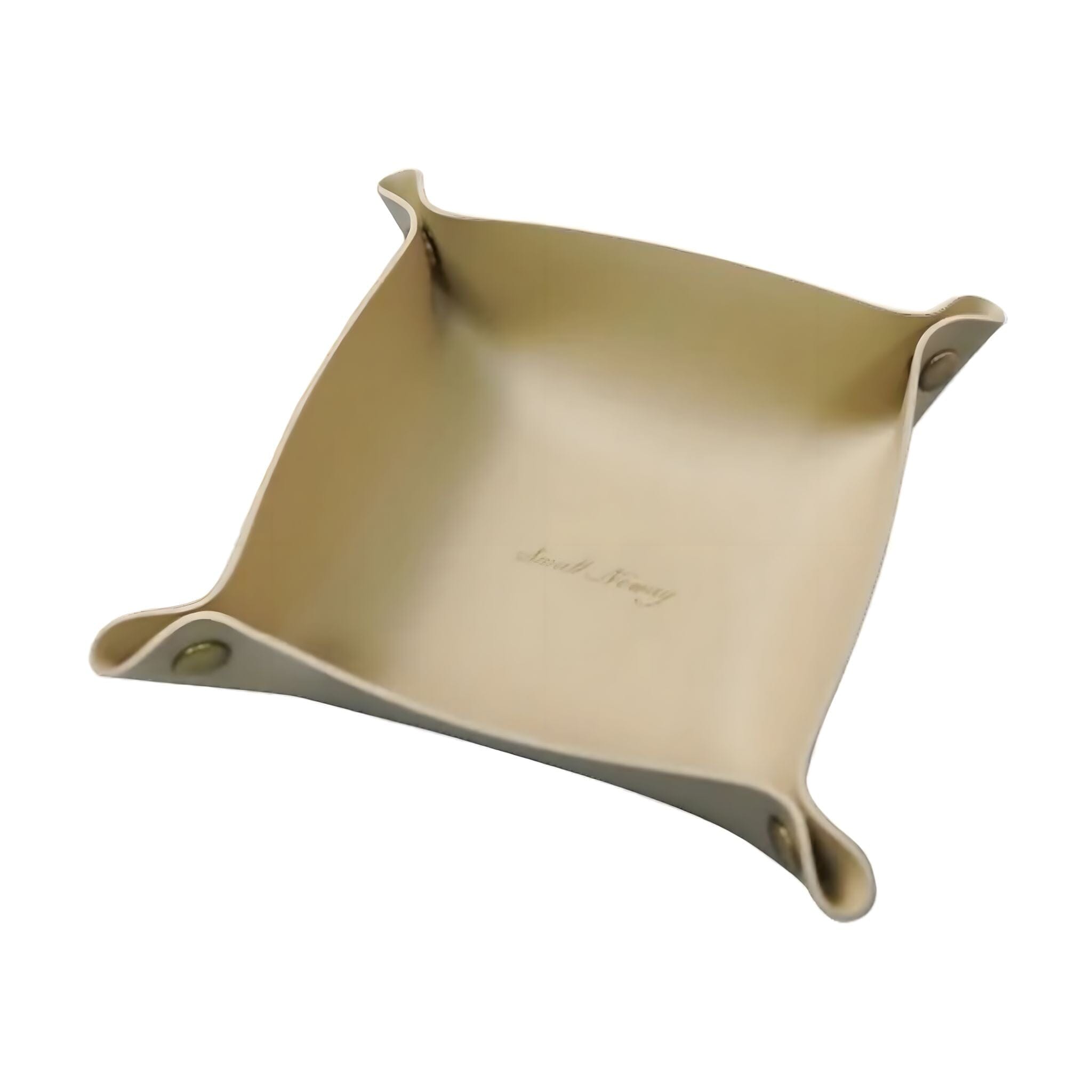 Folded Treasure Tray Decorative Trays 25 x 25cm Beige 