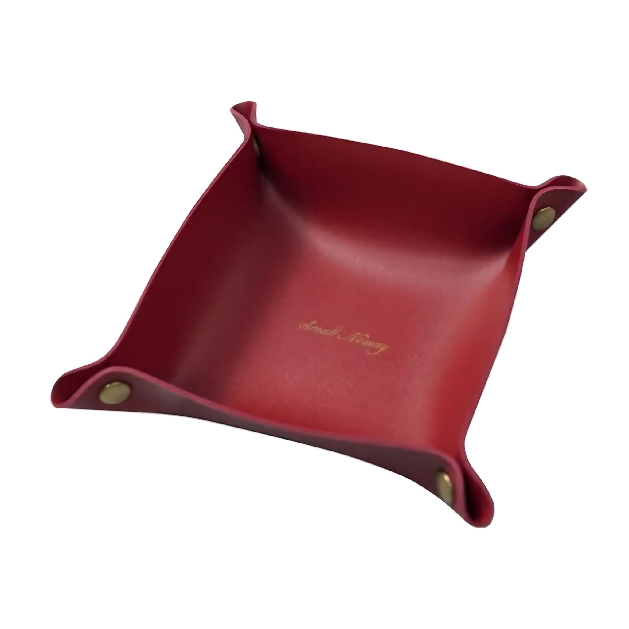 Folded Treasure Tray Decorative Trays 25 x 25cm Red 