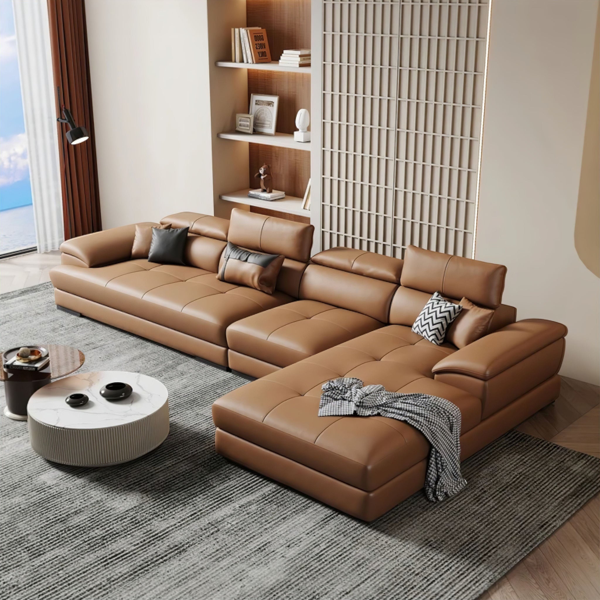 Gaëtan Leather Sofa (APPROVED) (GP) 