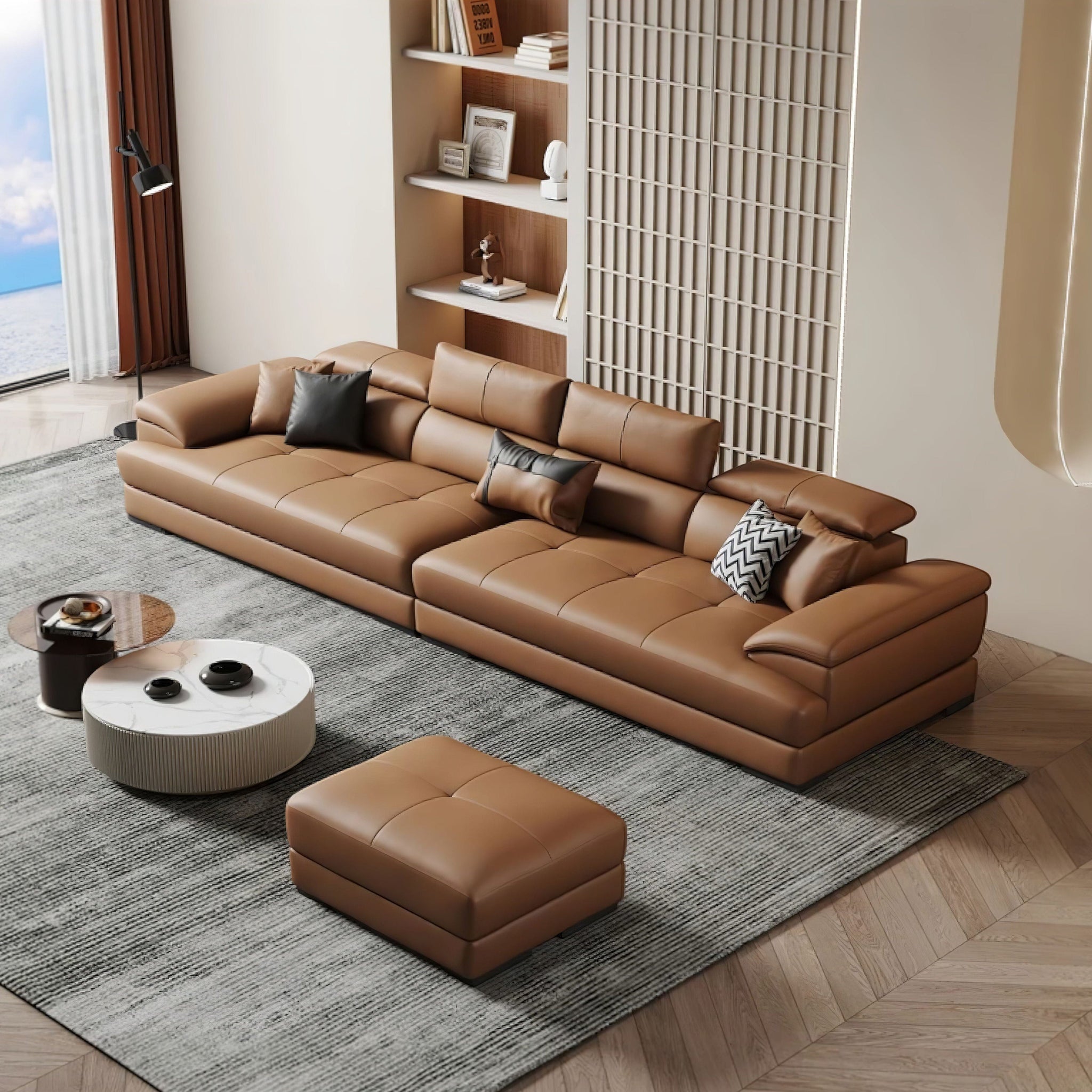 Gaëtan Leather Sofa (APPROVED) (GP) 