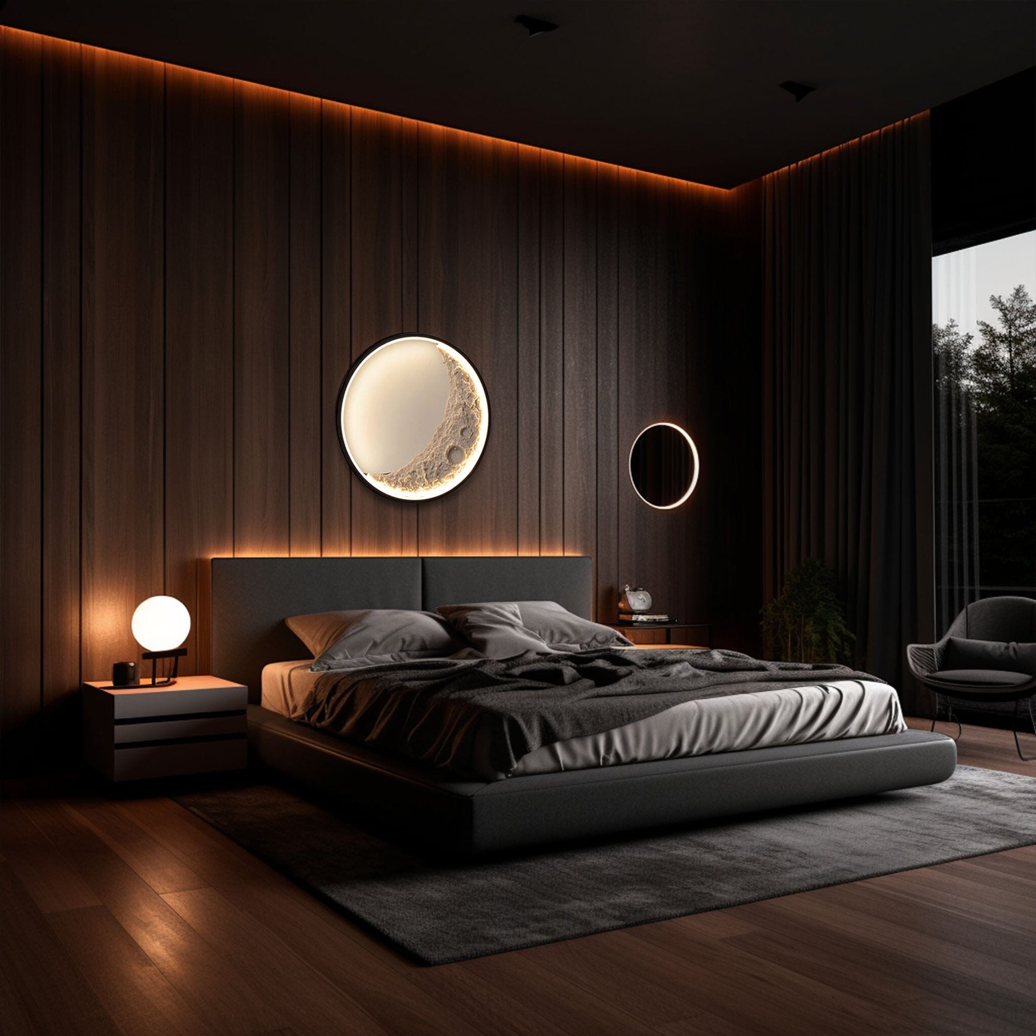 Gaspard Half Moon Light Wall Light 