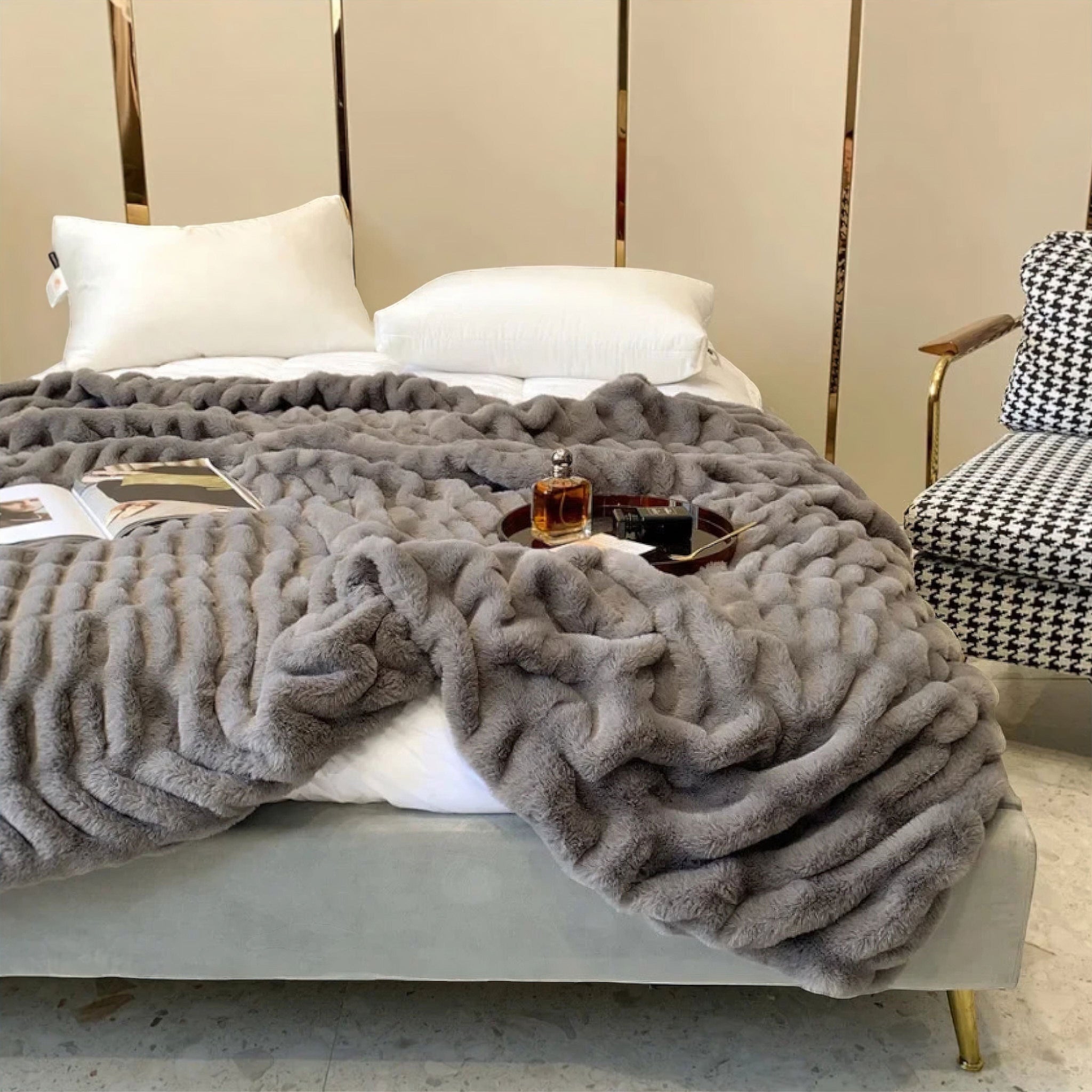 Giulio Blanket Grey 100 x 150cm 