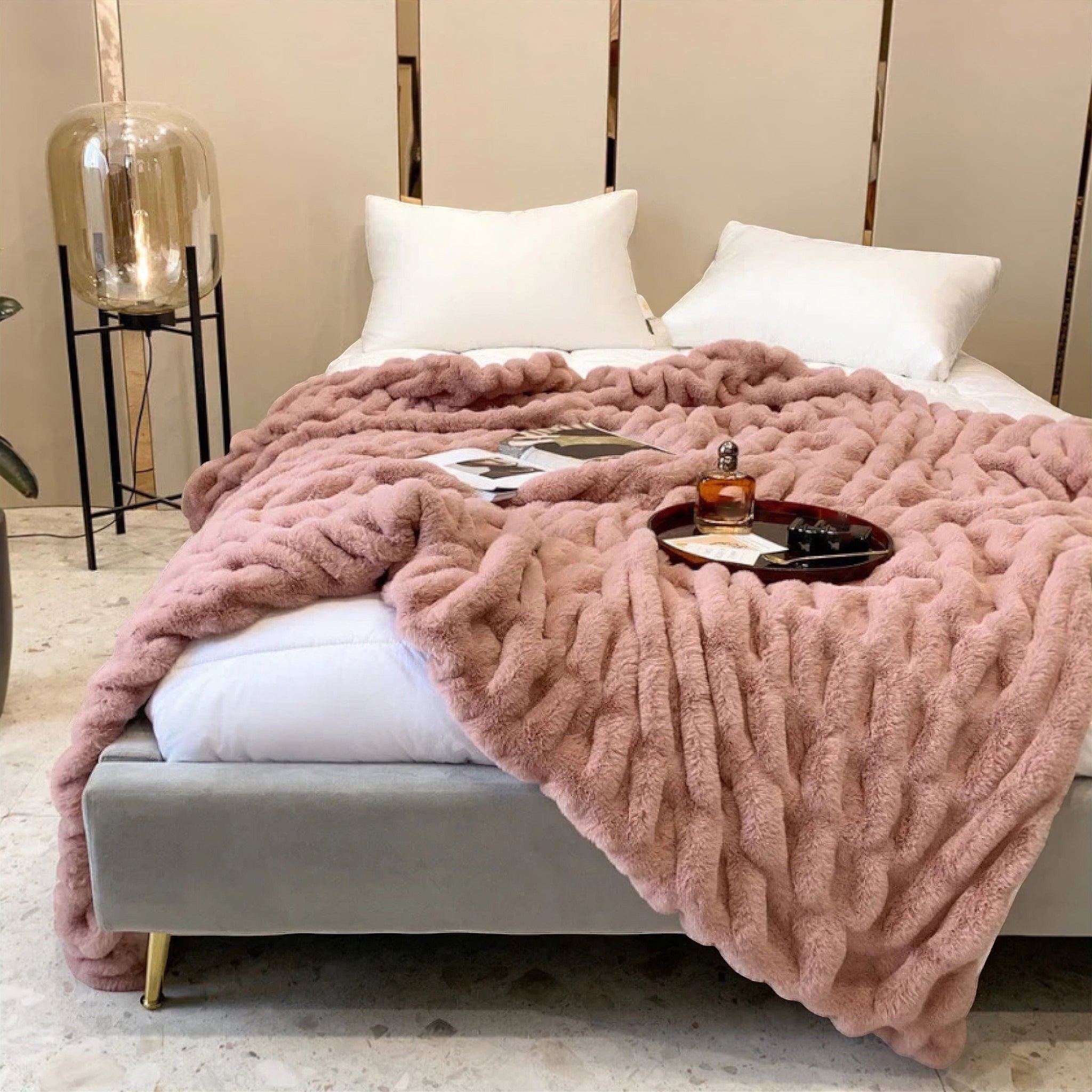 Giulio Blanket Pink 100 x 150cm 