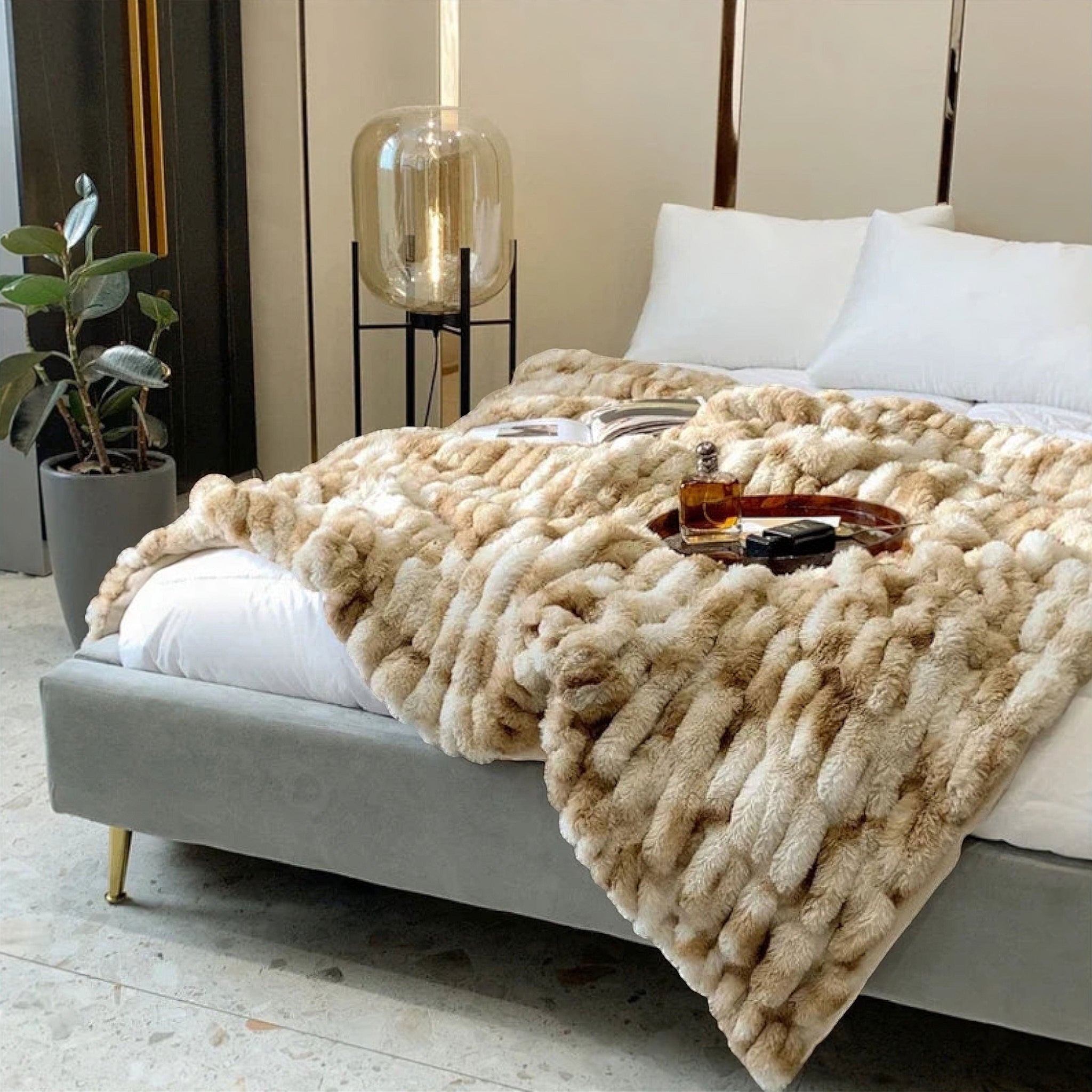 Giulio Blanket Tan 100 x 150cm 