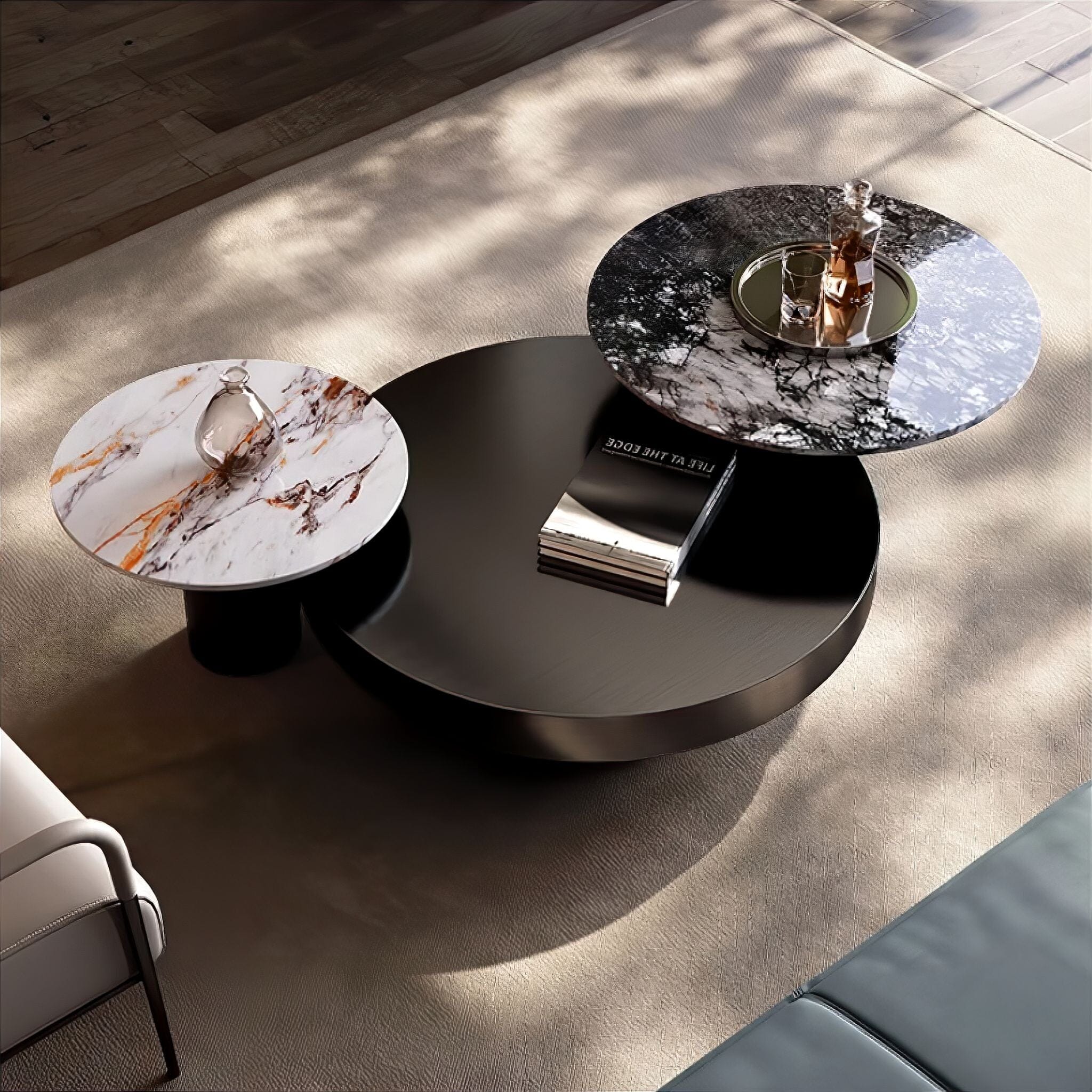 Gustave Slate Coffee Table Coffee Table Titanium Black 