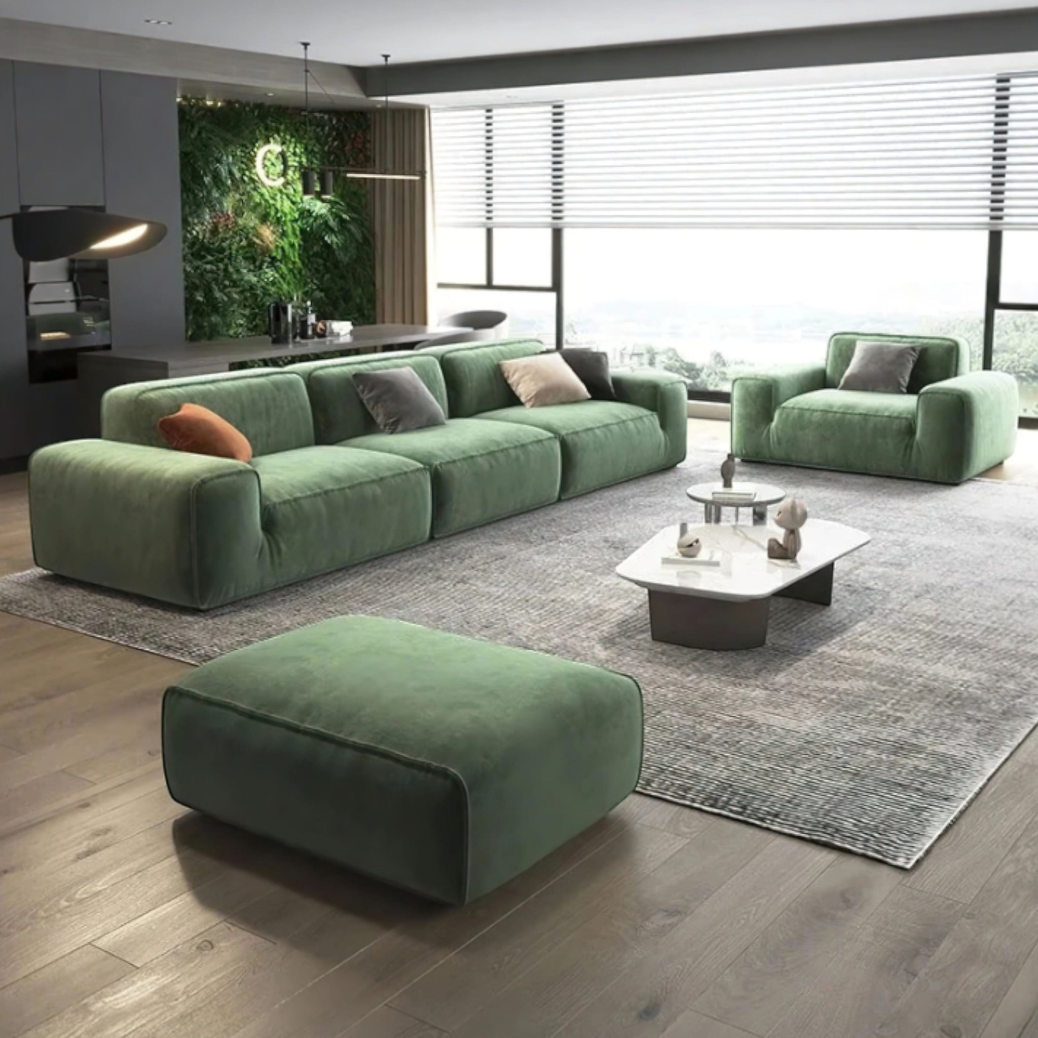 Hélène Sofa (redo description and add in information about what the upholstery is made from) (GP) 