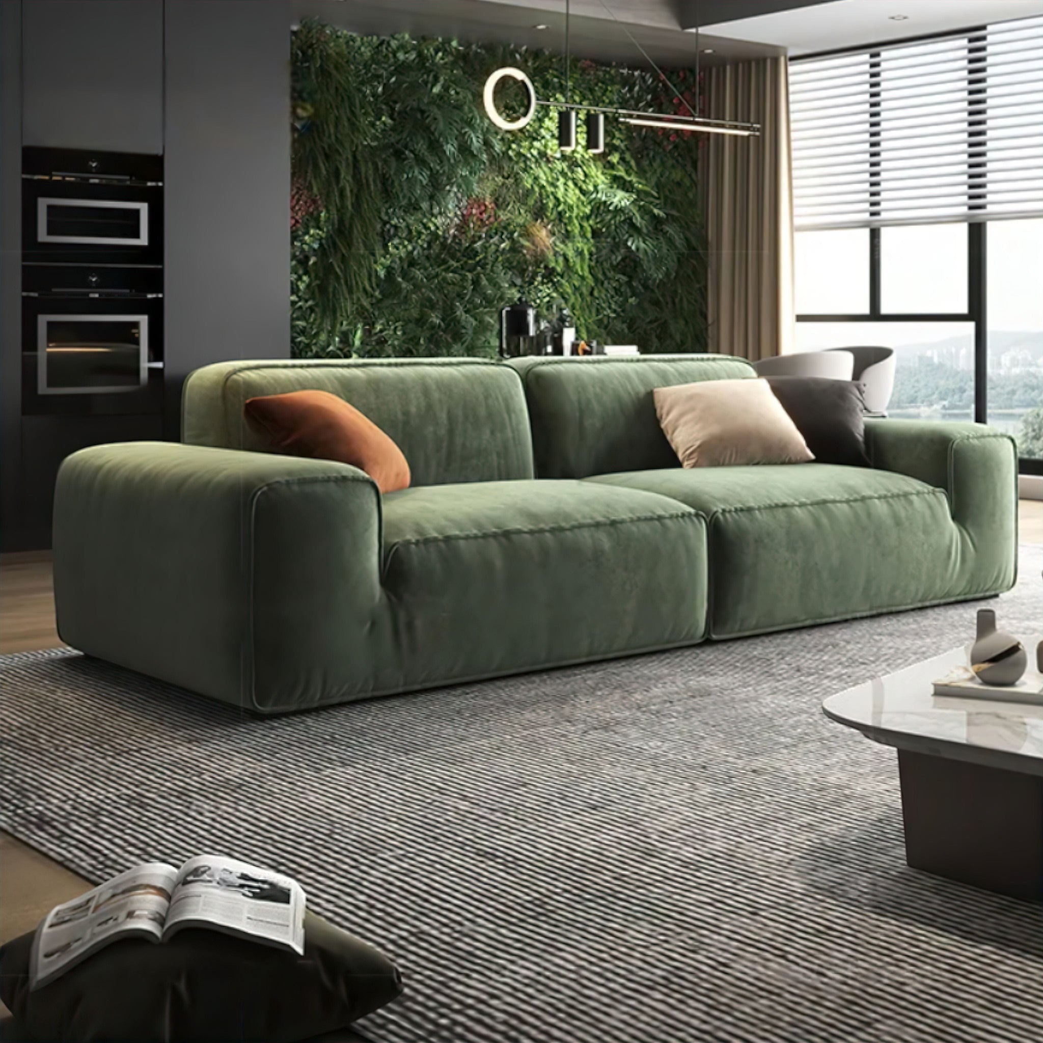 Hélène Sofa (redo description and add in information about what the upholstery is made from) (GP) 