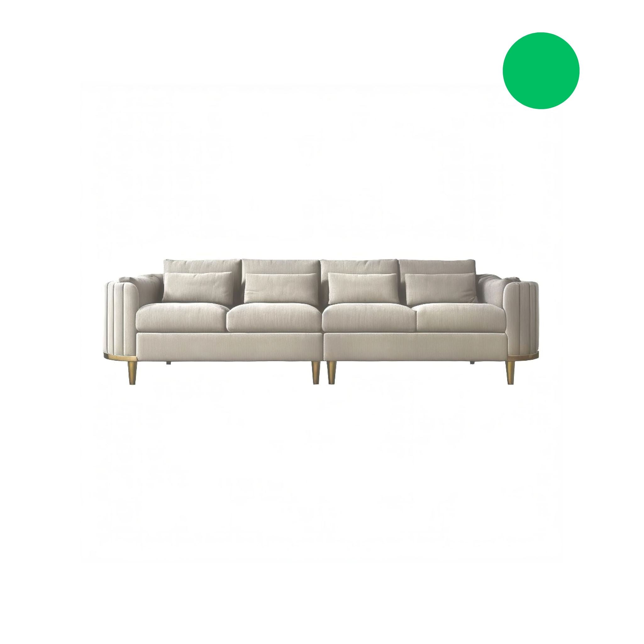 Henri Sofa Collection Sofa Four Seats Green 