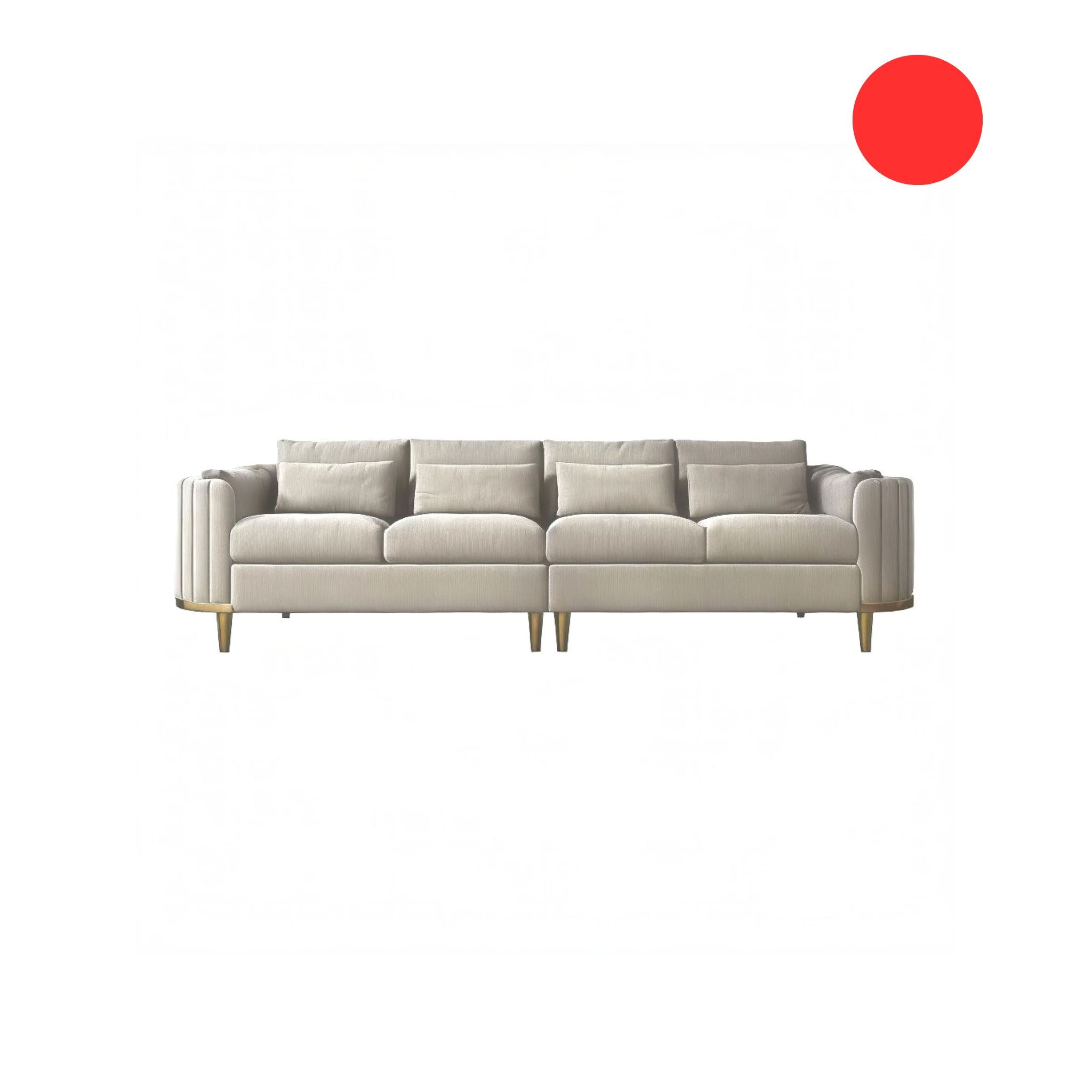 Henri Sofa Collection Sofa Four Seats Red 