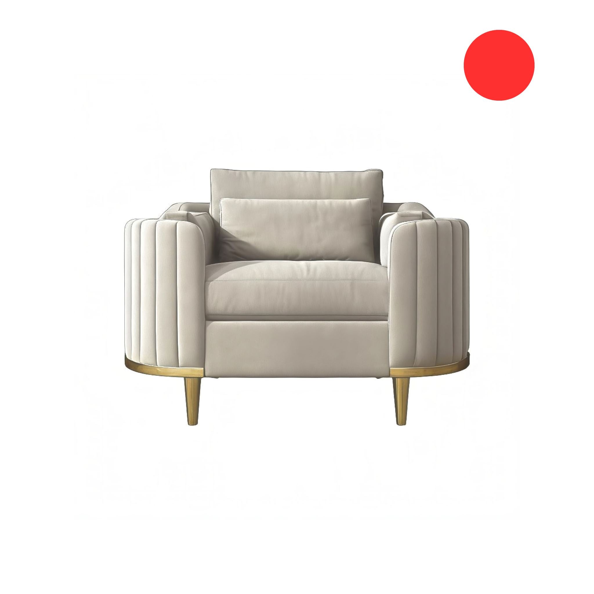 Henri Sofa Collection Sofa Single Seat Red 