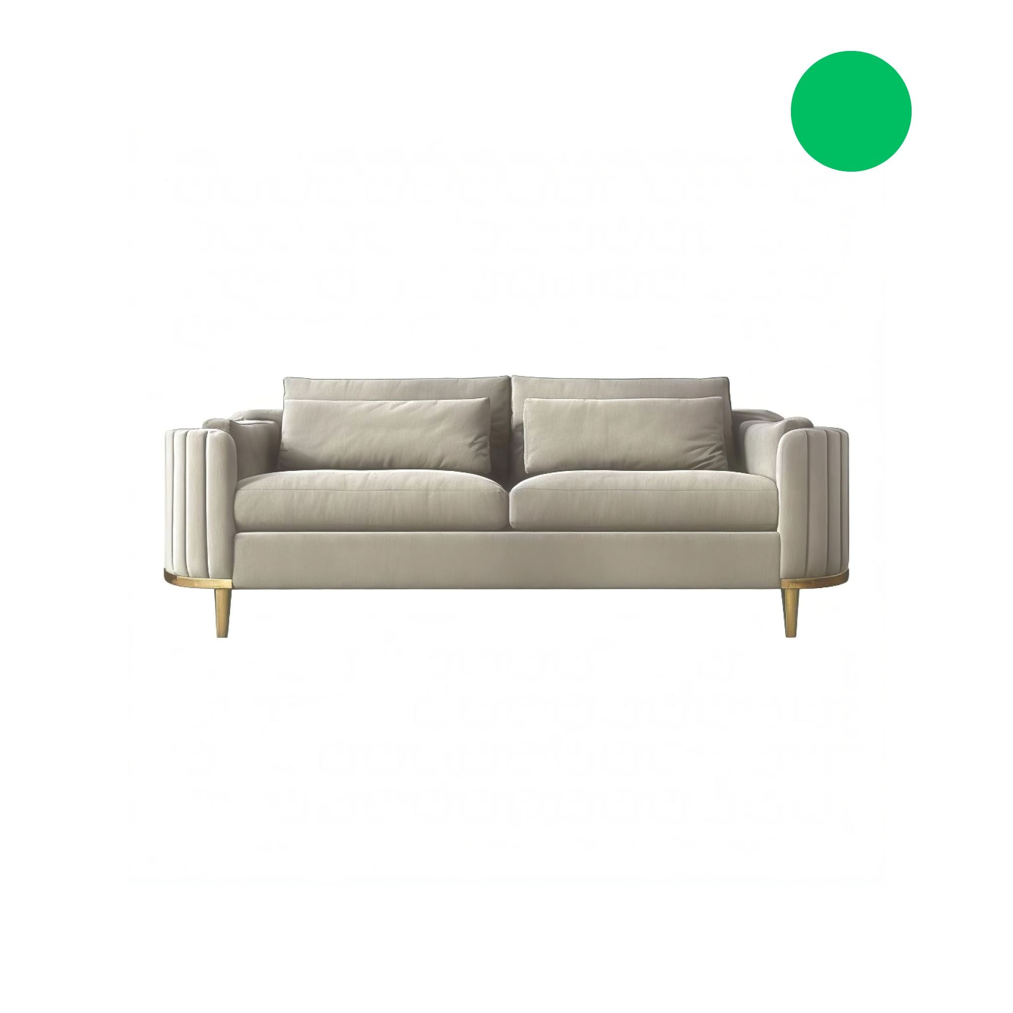 Henri Sofa Collection Sofa Three Seats Green 