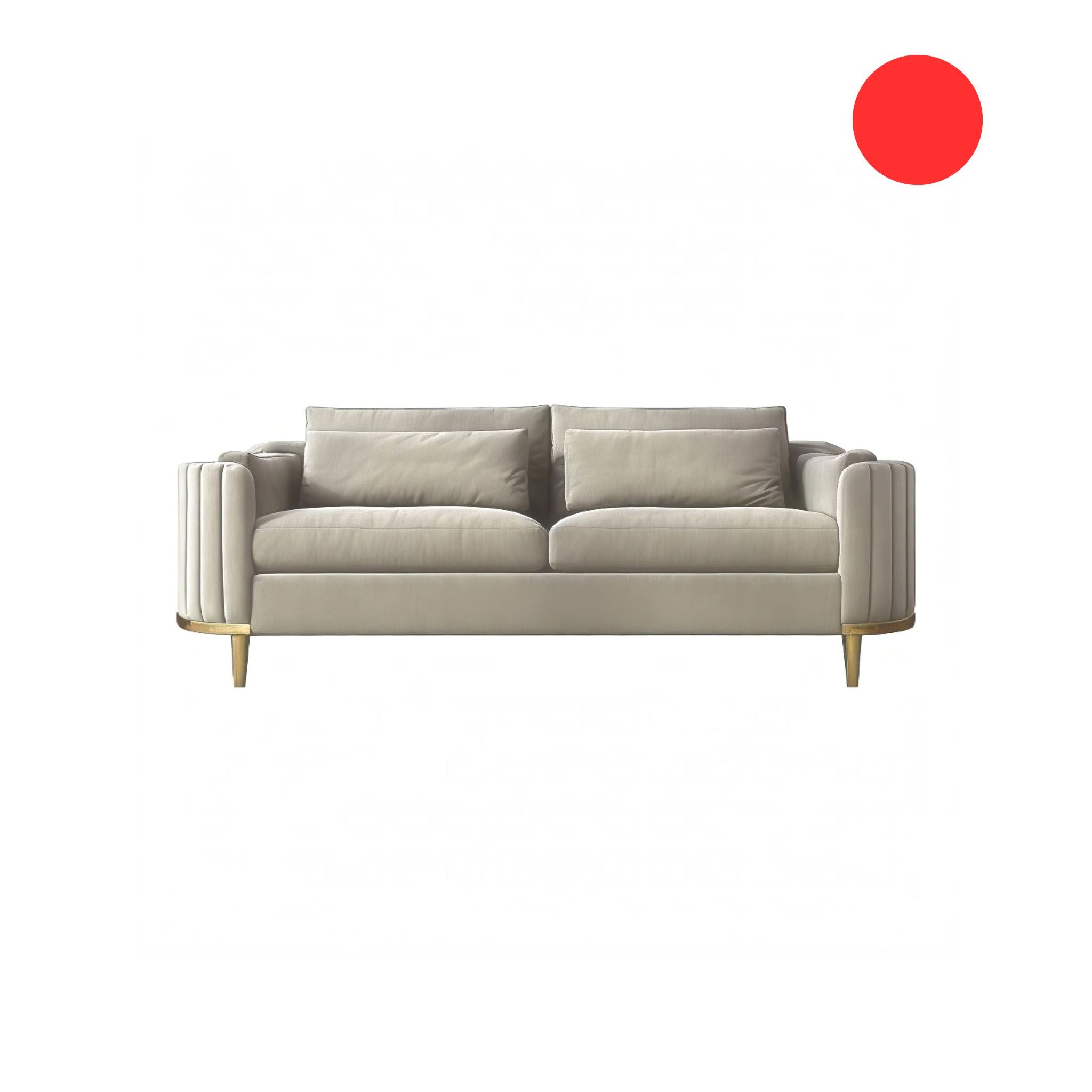Henri Sofa Collection Sofa Three Seats Red 