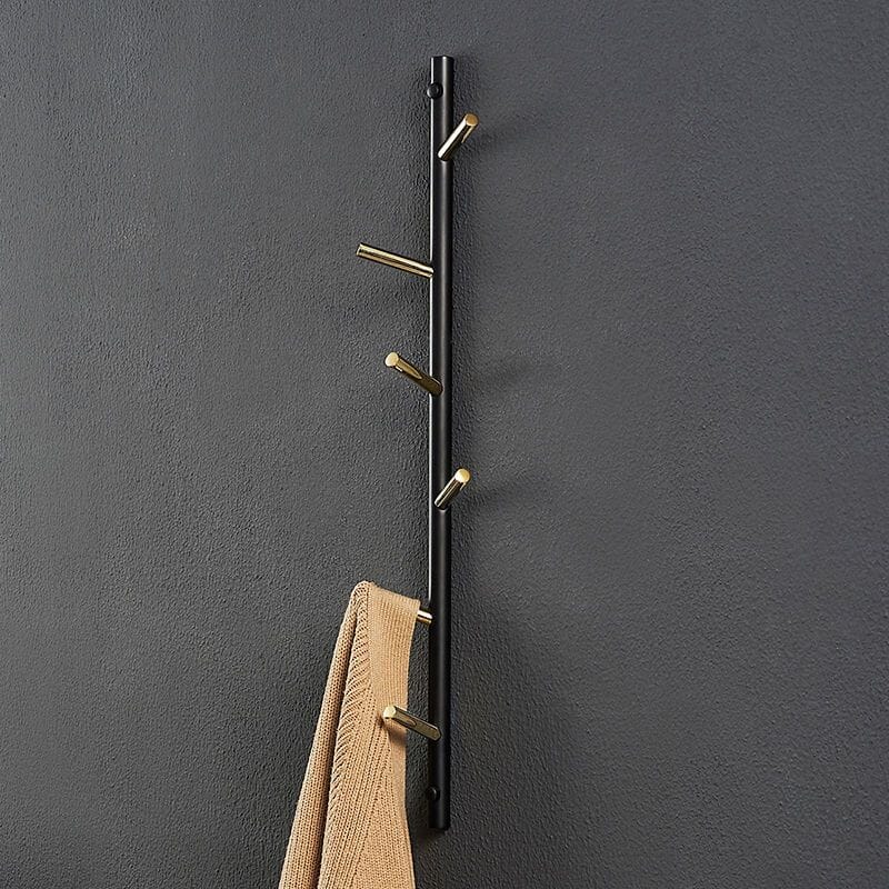 Henri Tree Branch Hook Towel Rack Black + Gold 78cm x 1.5cm 