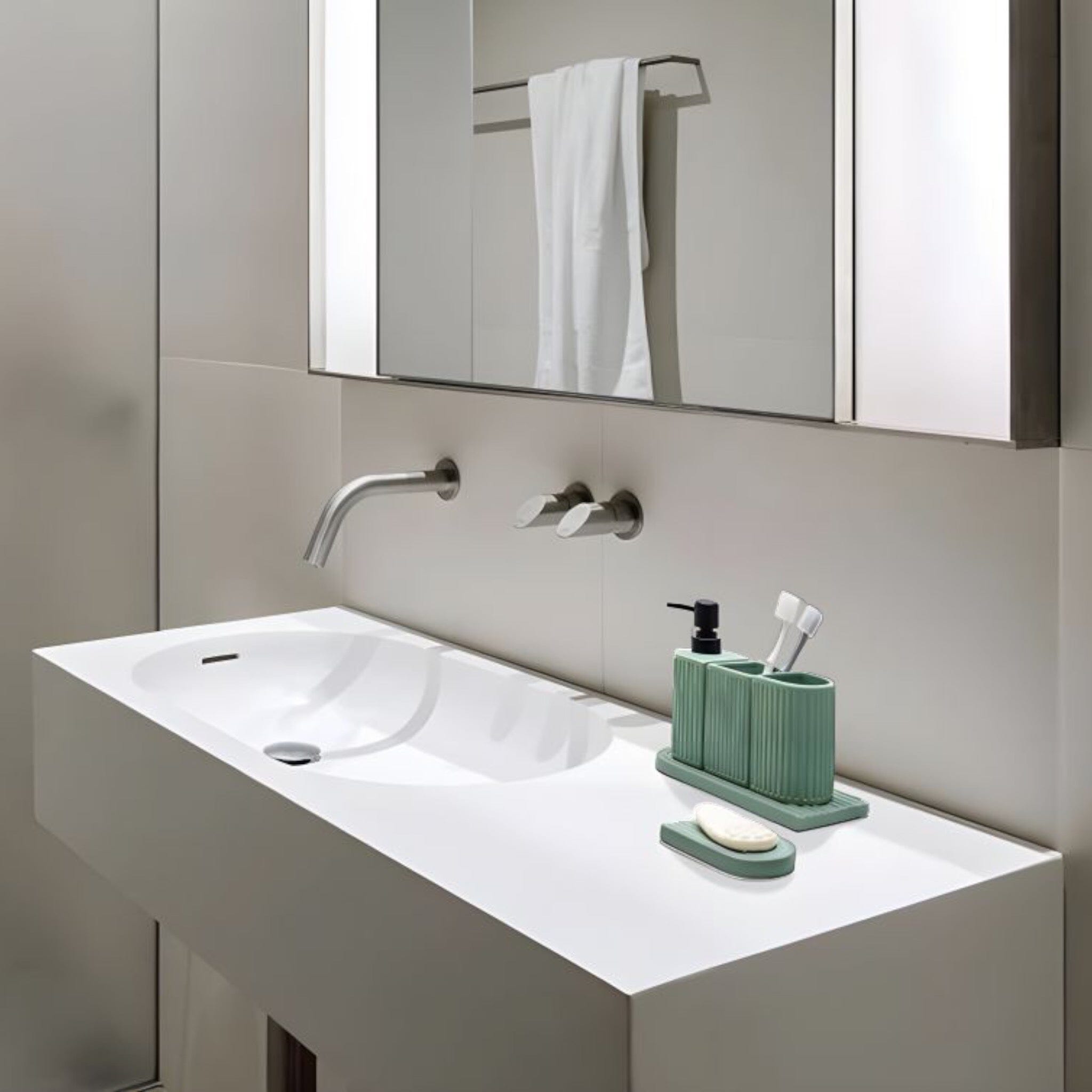 Henriette Bathroom Accessories Collection Bathroom Accessories Green Set 