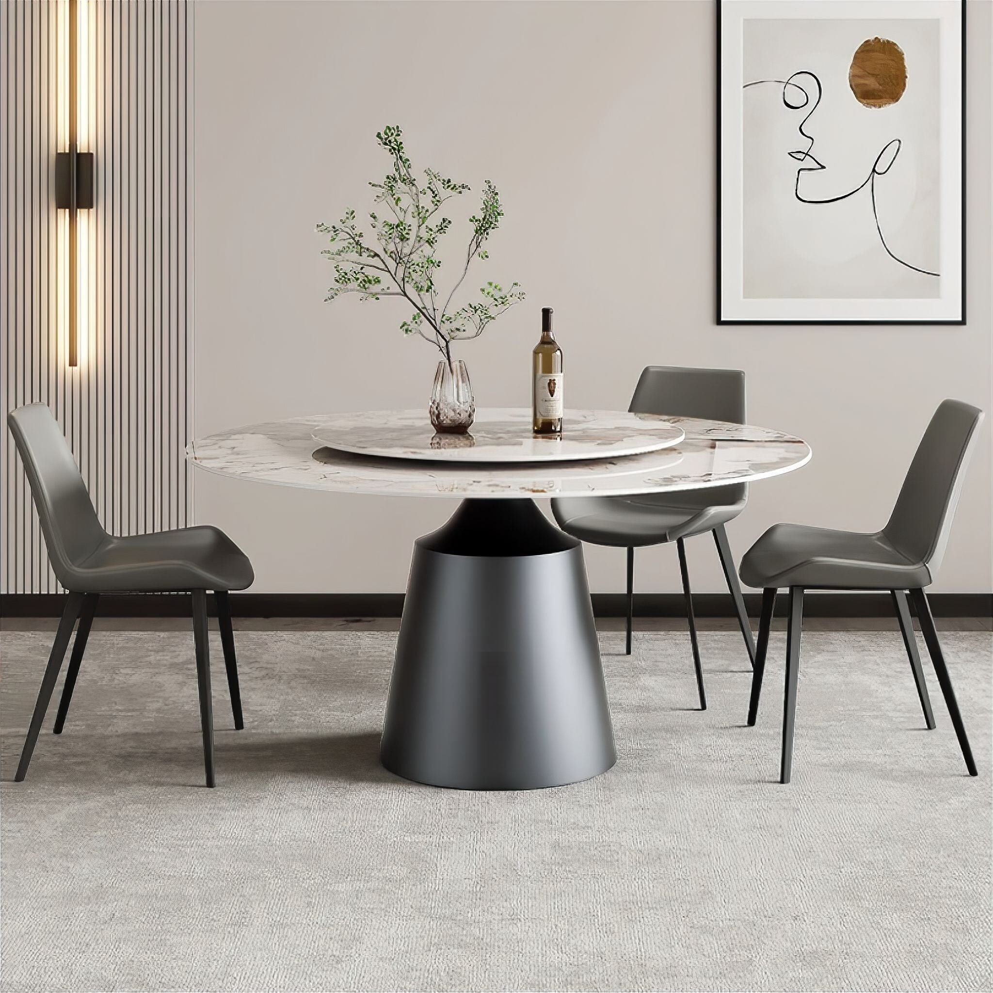 Henriette Dining Table Slate White 120cm 