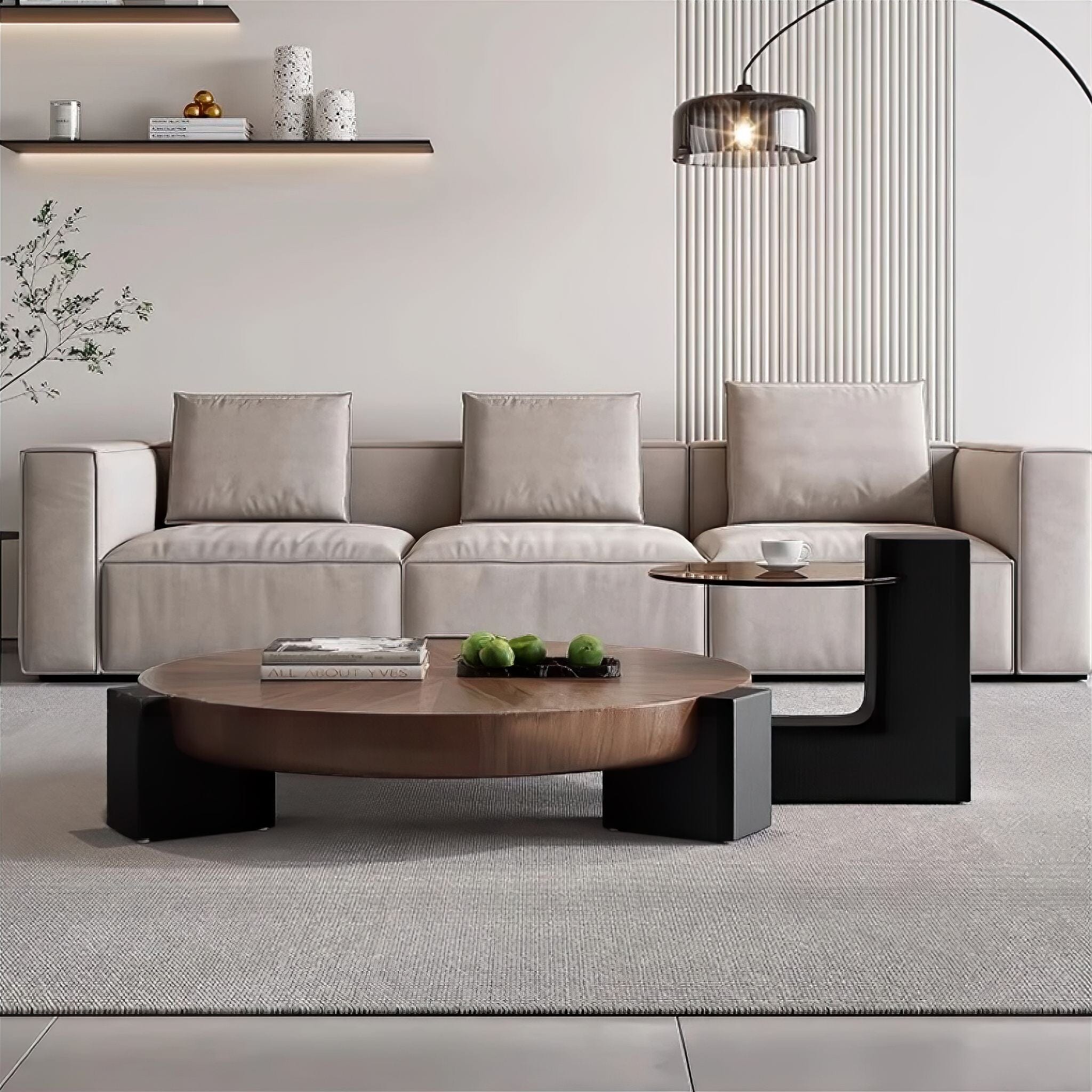 Hortense Oak Coffee Table Complete Set 