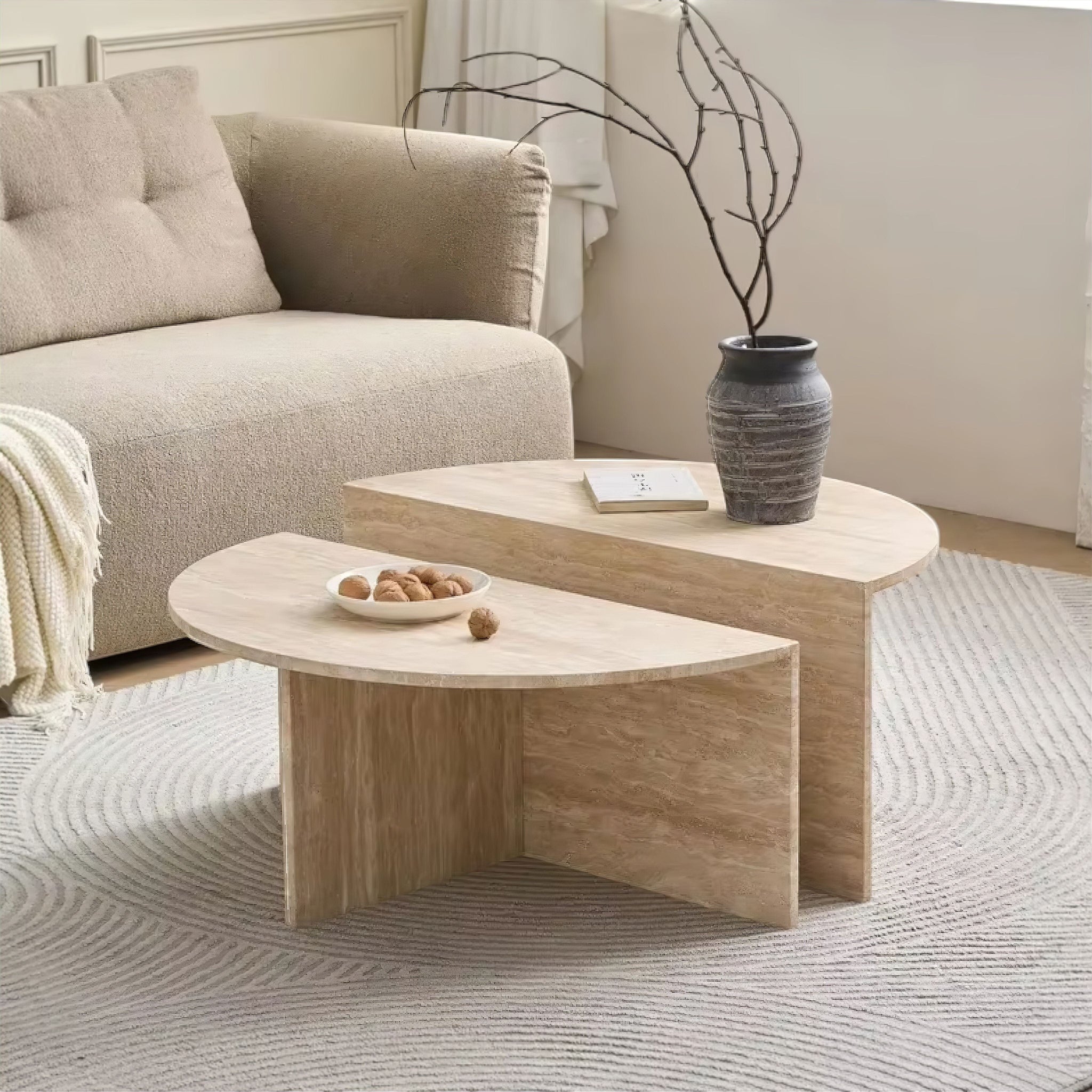 Iva Travertine Coffee Table (JS) 