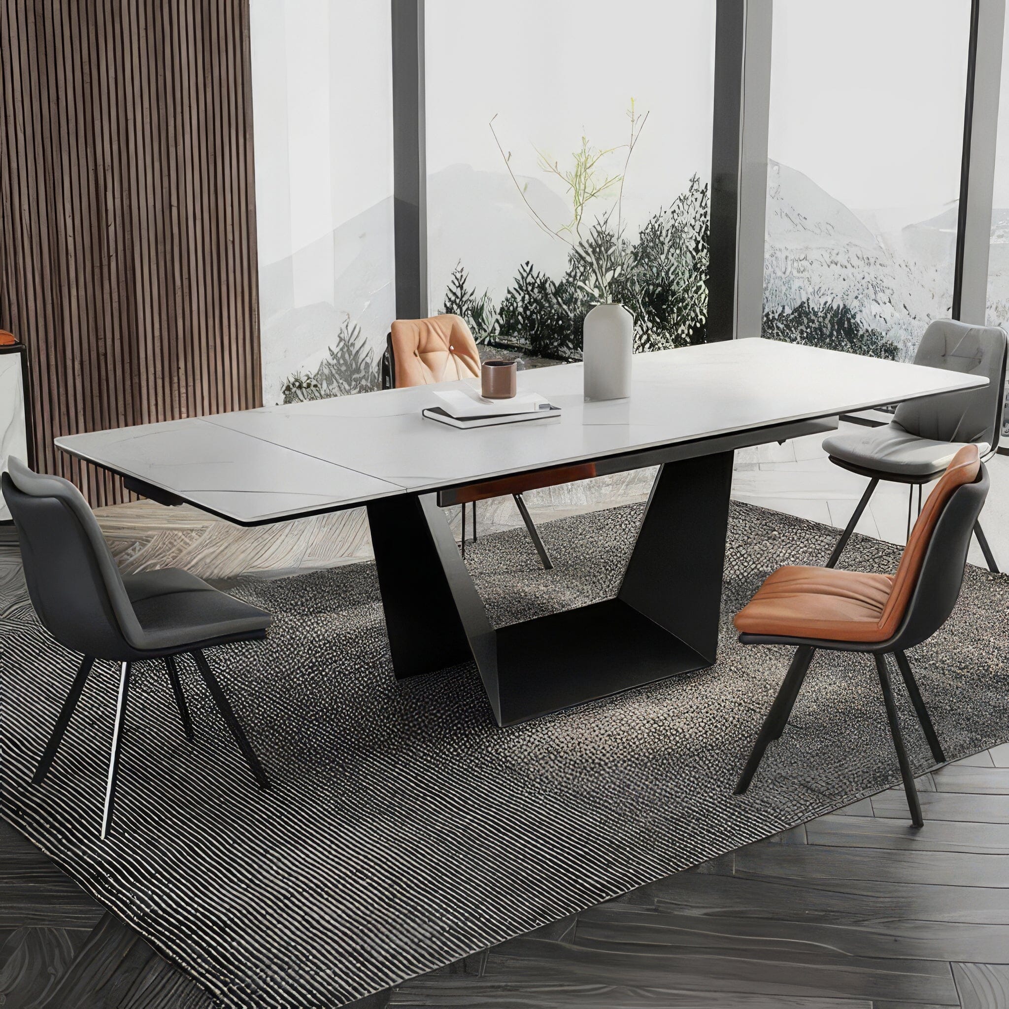 Retractable Slate Dining Table