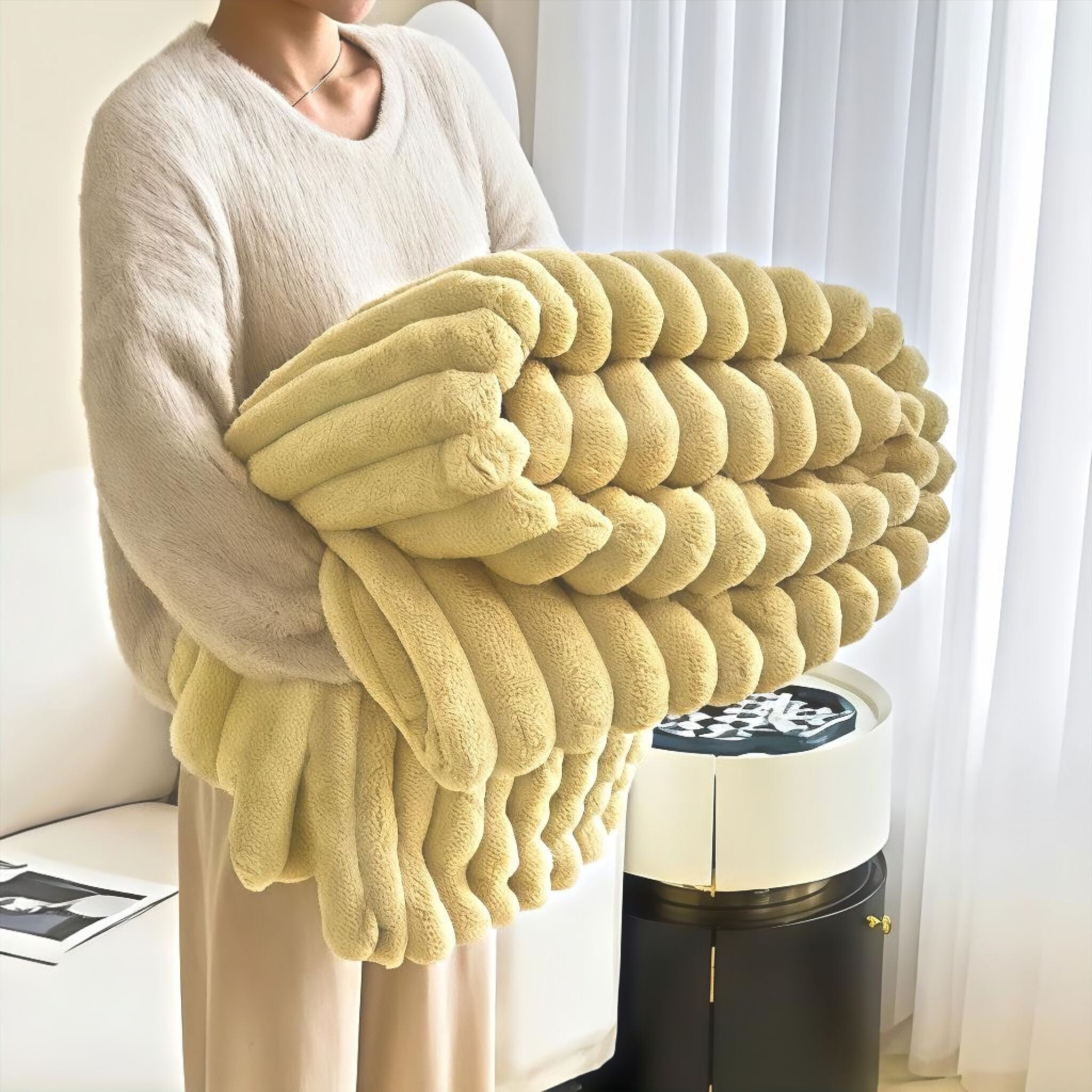 Jacques Blanket Fur Blanket Butterscotch 120 x 200cm 