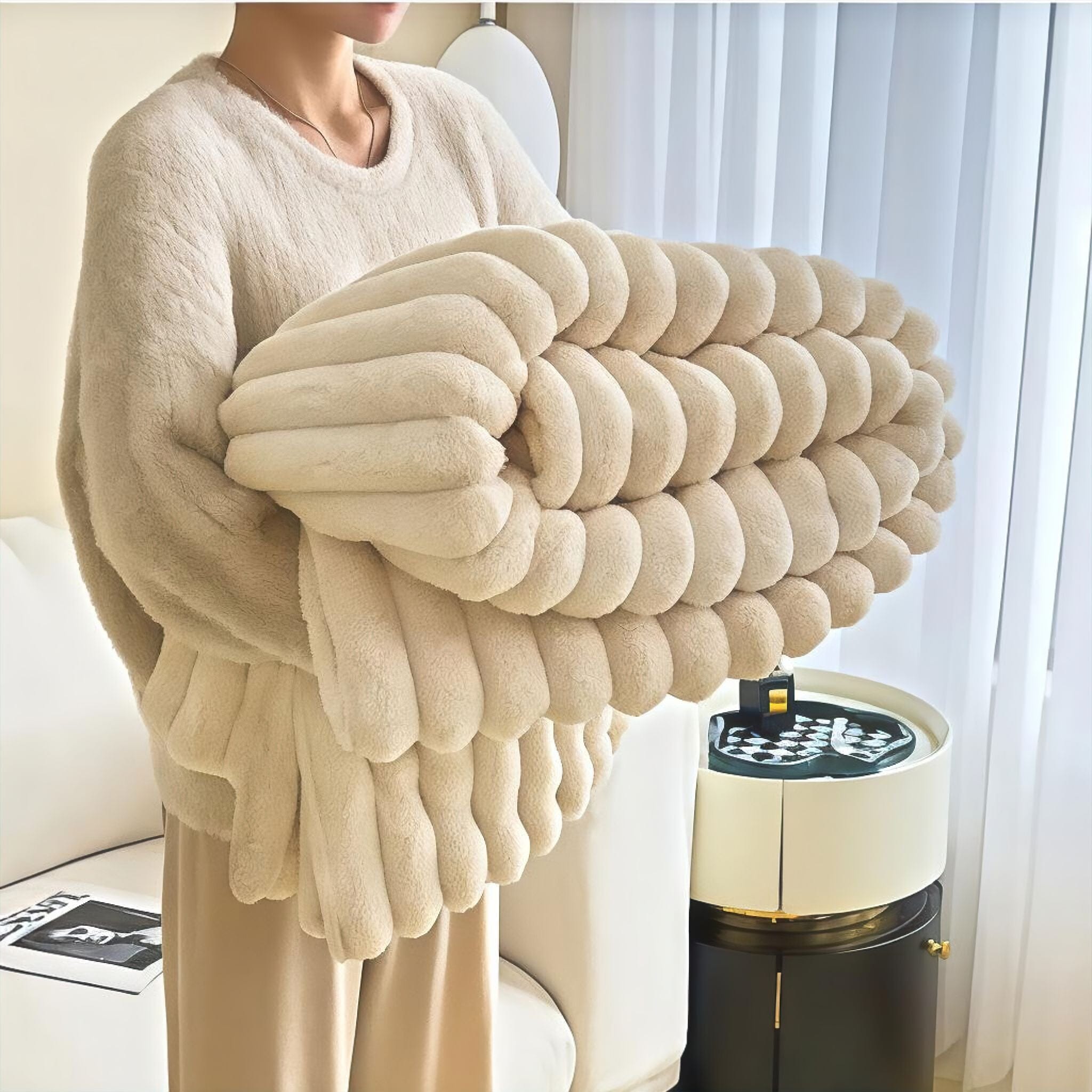 Jacques Blanket Fur Blanket Ivory 120 x 200cm 