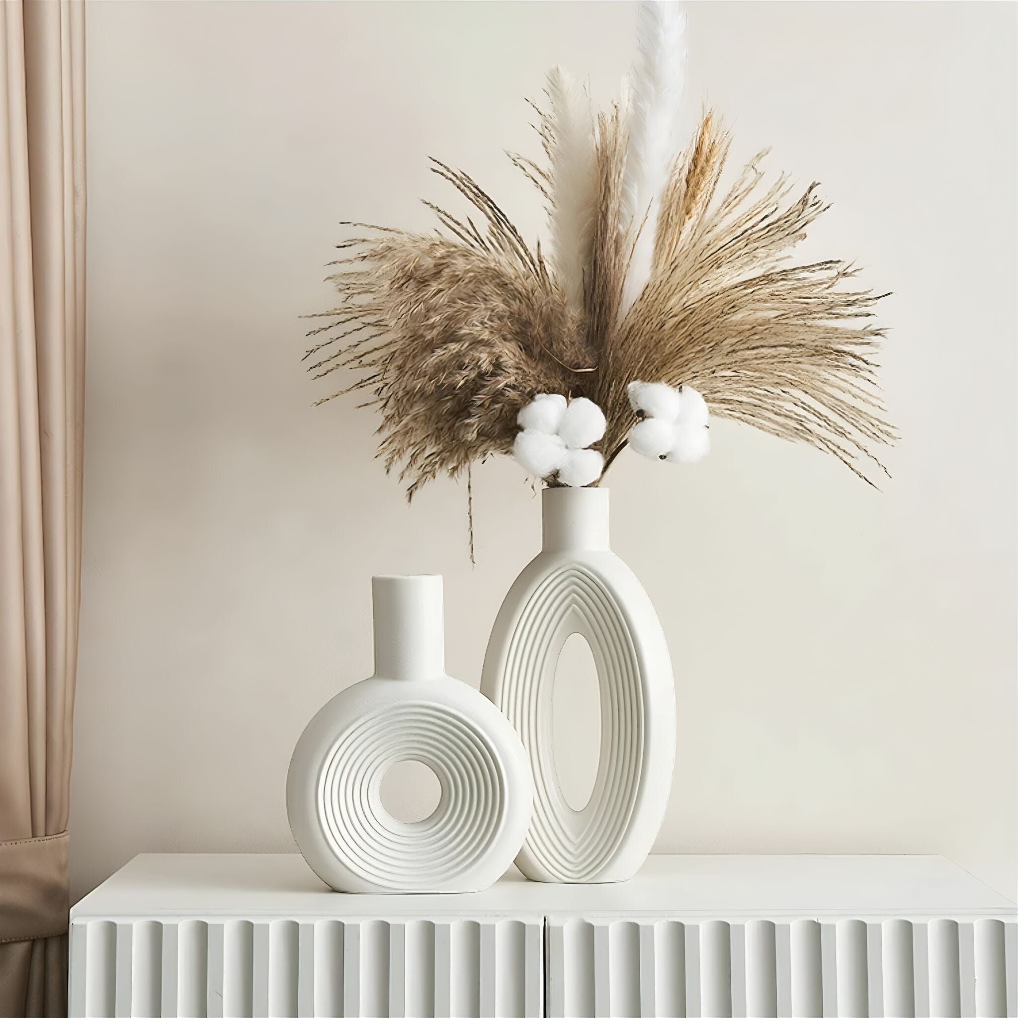 Laura Vase Set Off White Set 