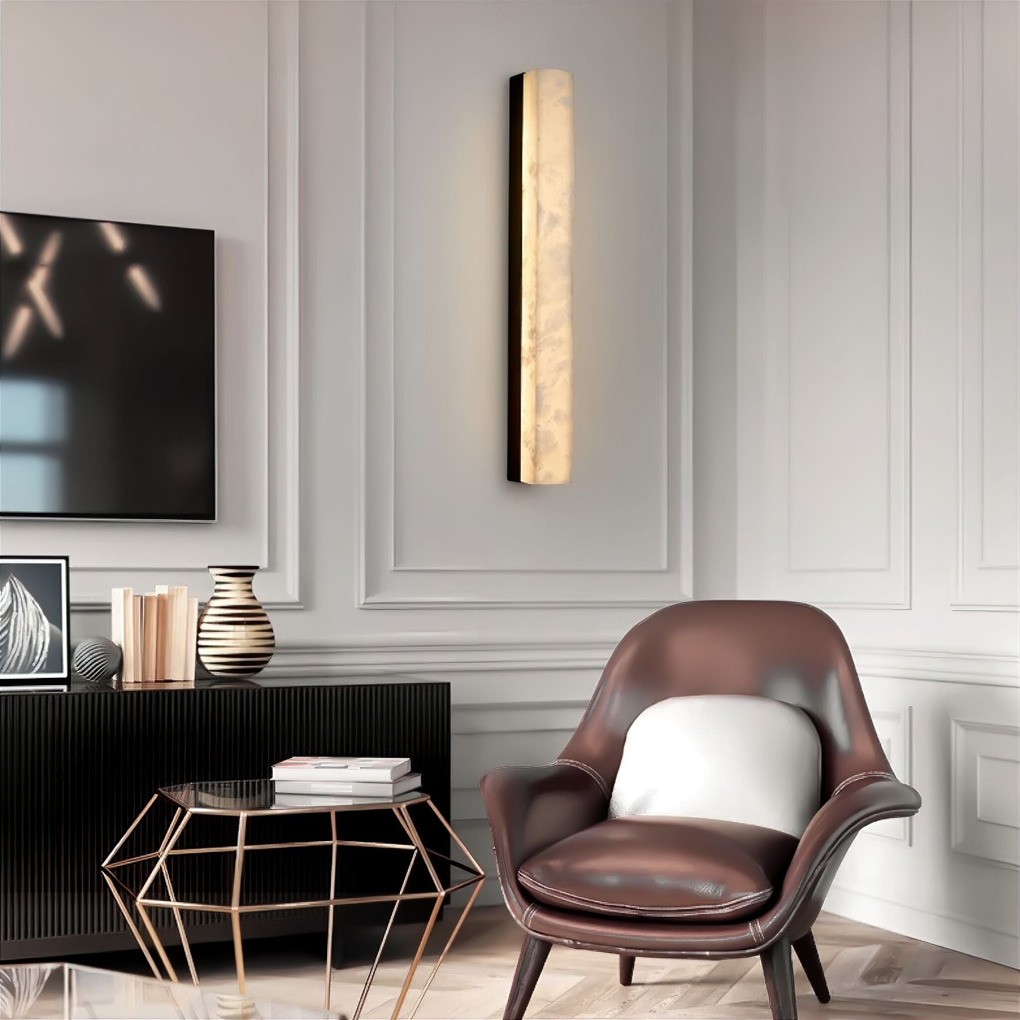 Leandro Marble Wall Light 60cm Warm White 