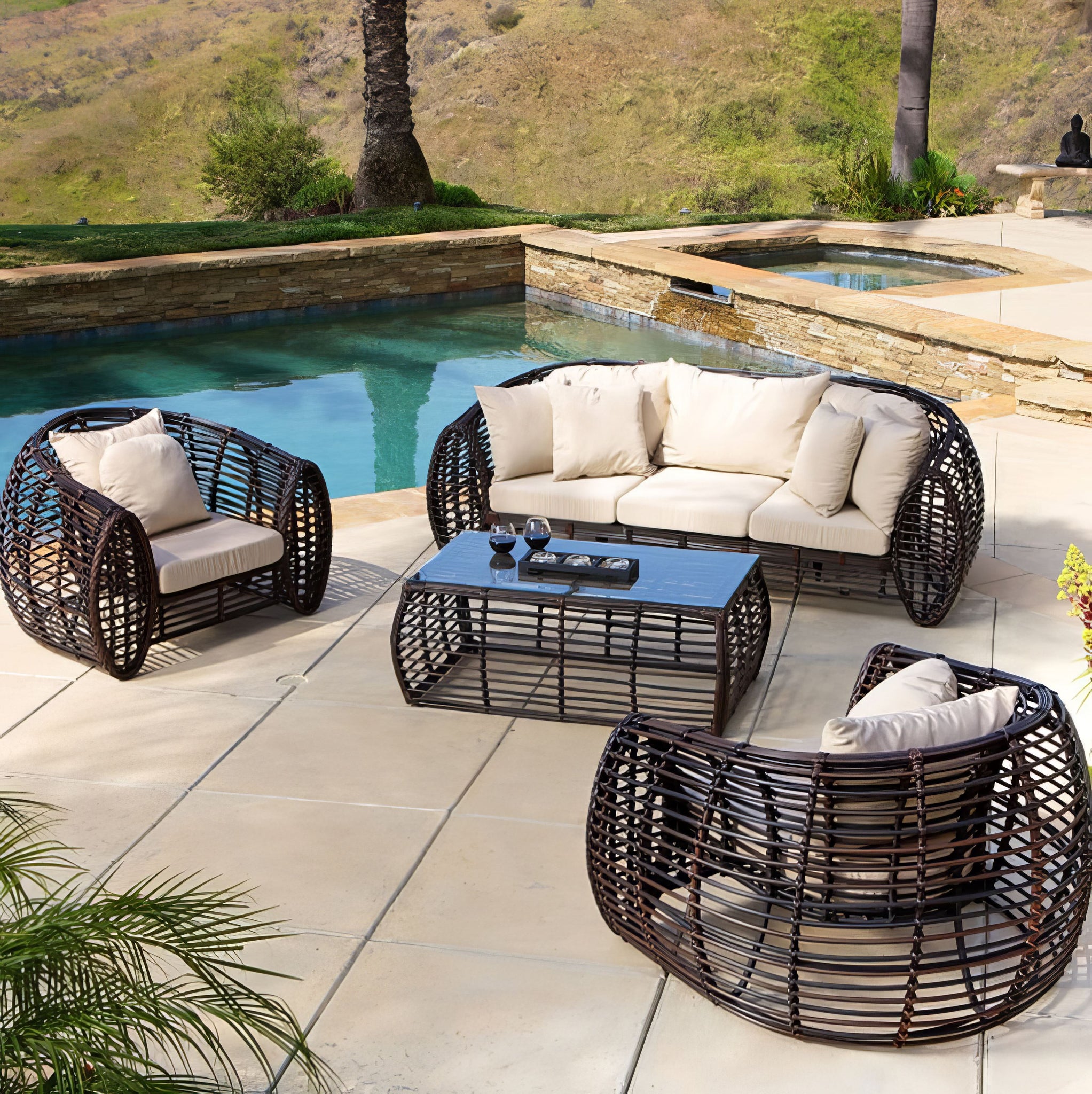 Leisure Luxury Set Outdoor Furniture 4 Piece Set 