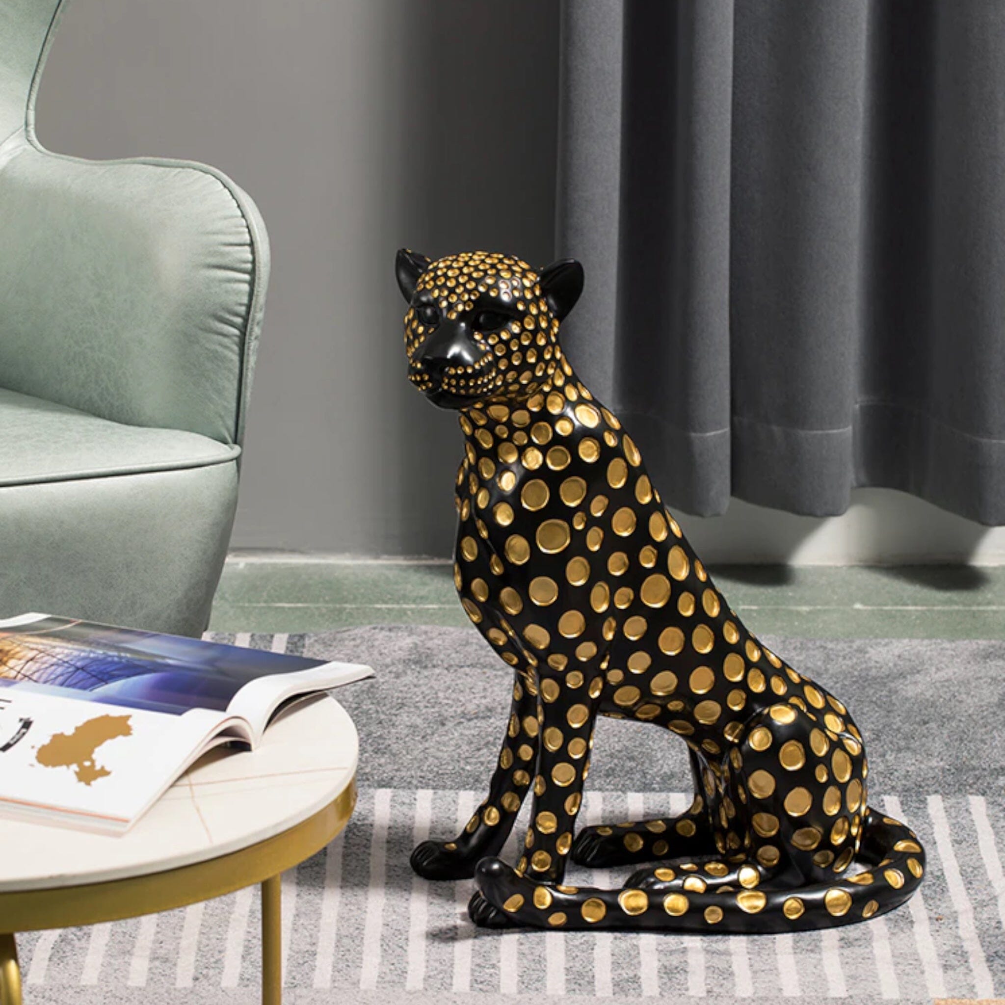 Leopard Statue Decor 