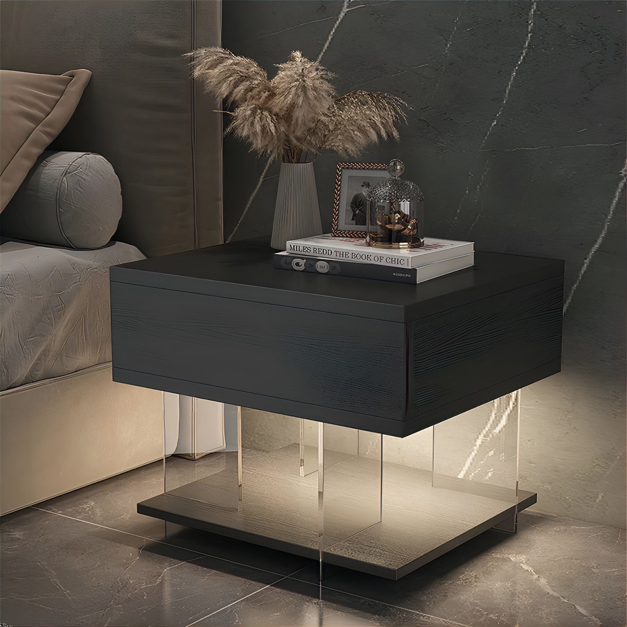 Lise Bedside Tables Bedside Table Black 