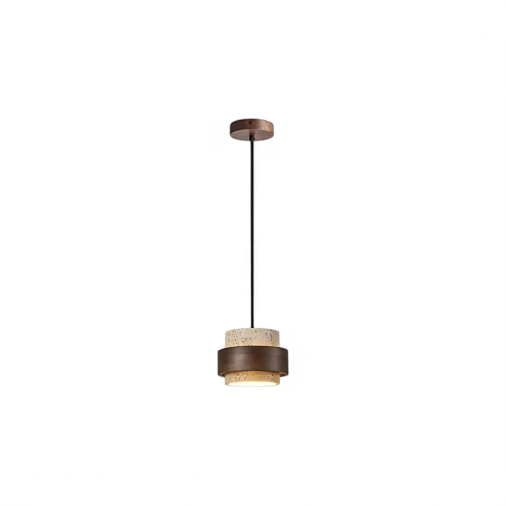 Livia Travertine Pendant Light (JS) Beige Neutral light 4000K 