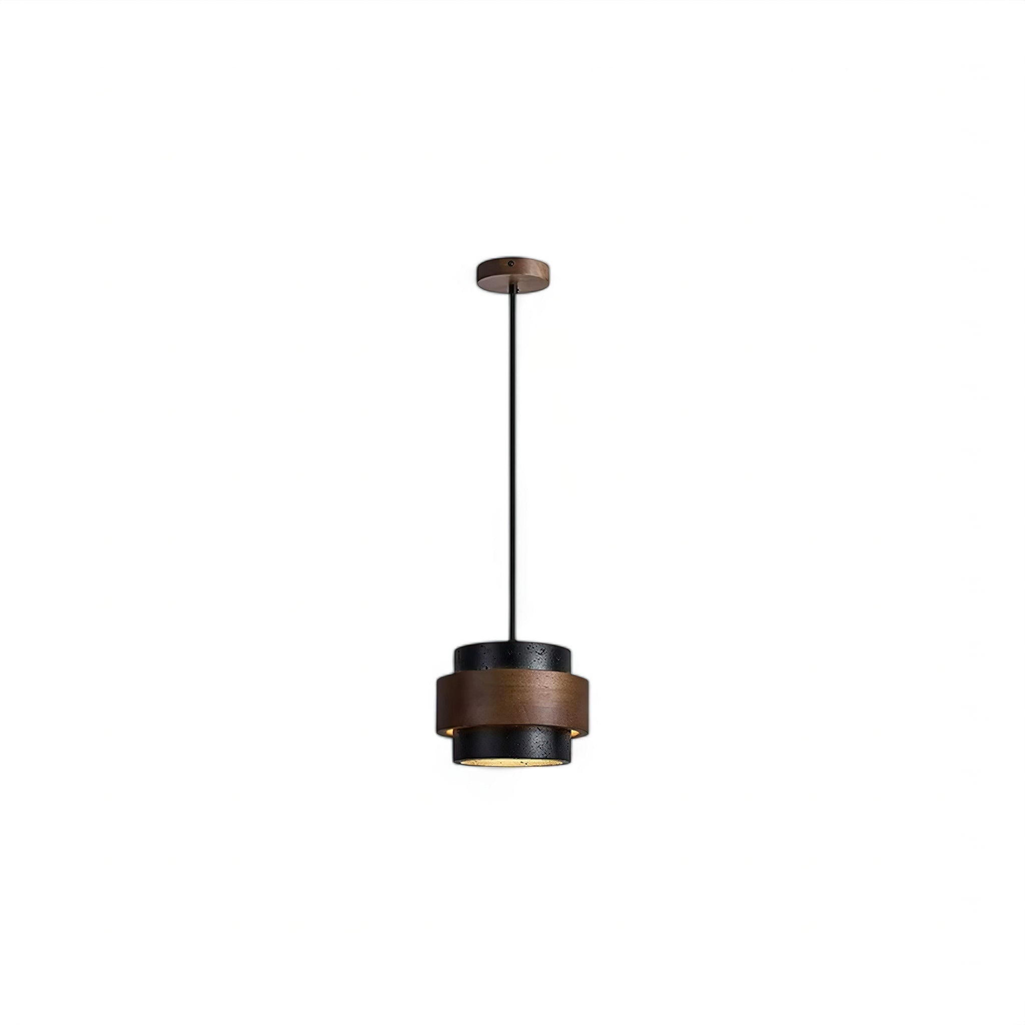 Livia Travertine Pendant Light (JS) Black Neutral light 4000K 