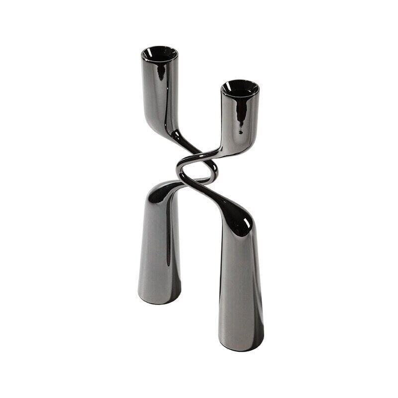 Lola Candle Holder Decor Titanium Grey 