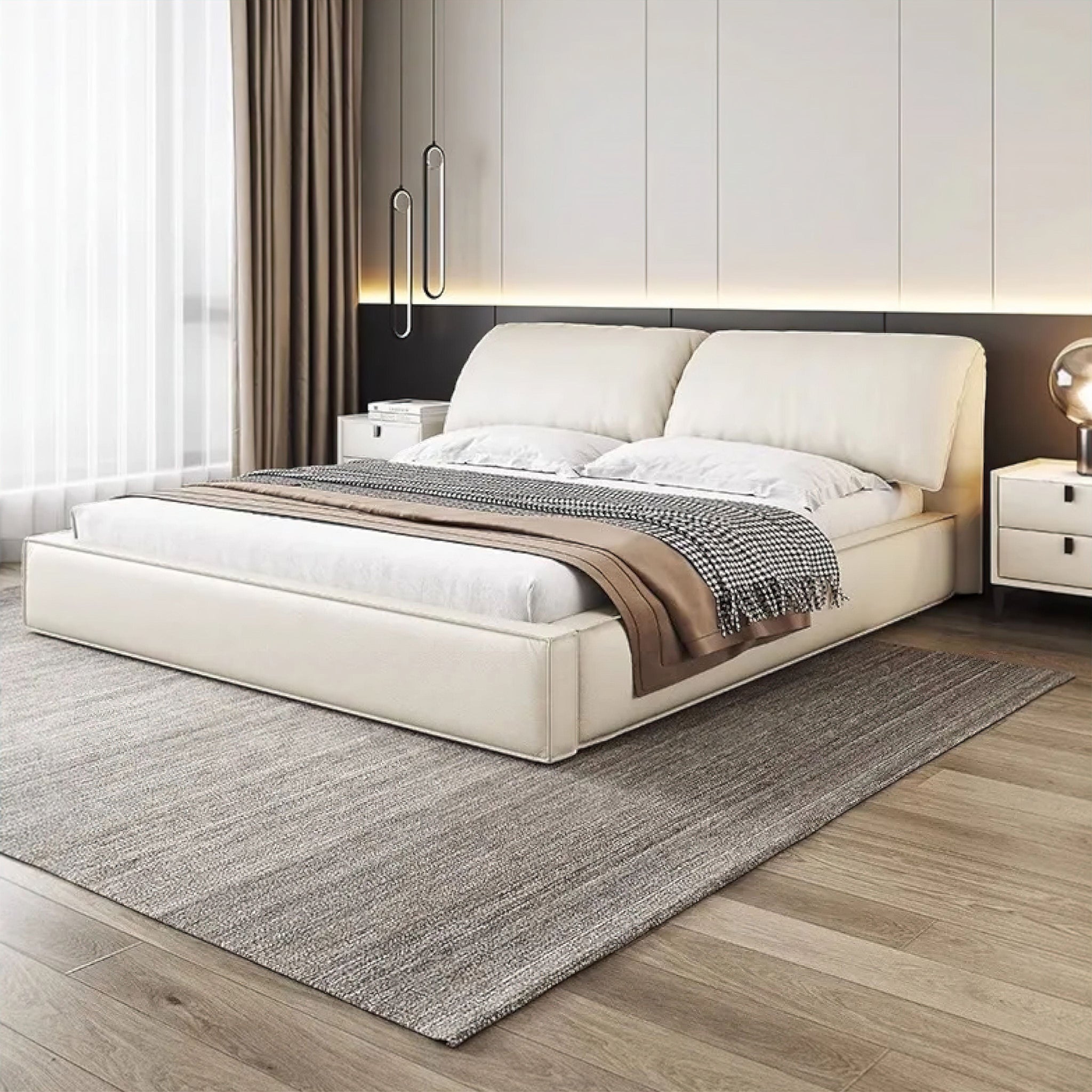 Lucrezia Bed Off White King 