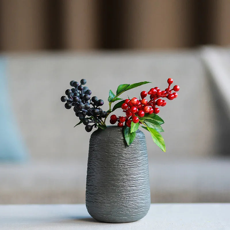Ludovica Ceramic Vase Collection Decor Grey - E 