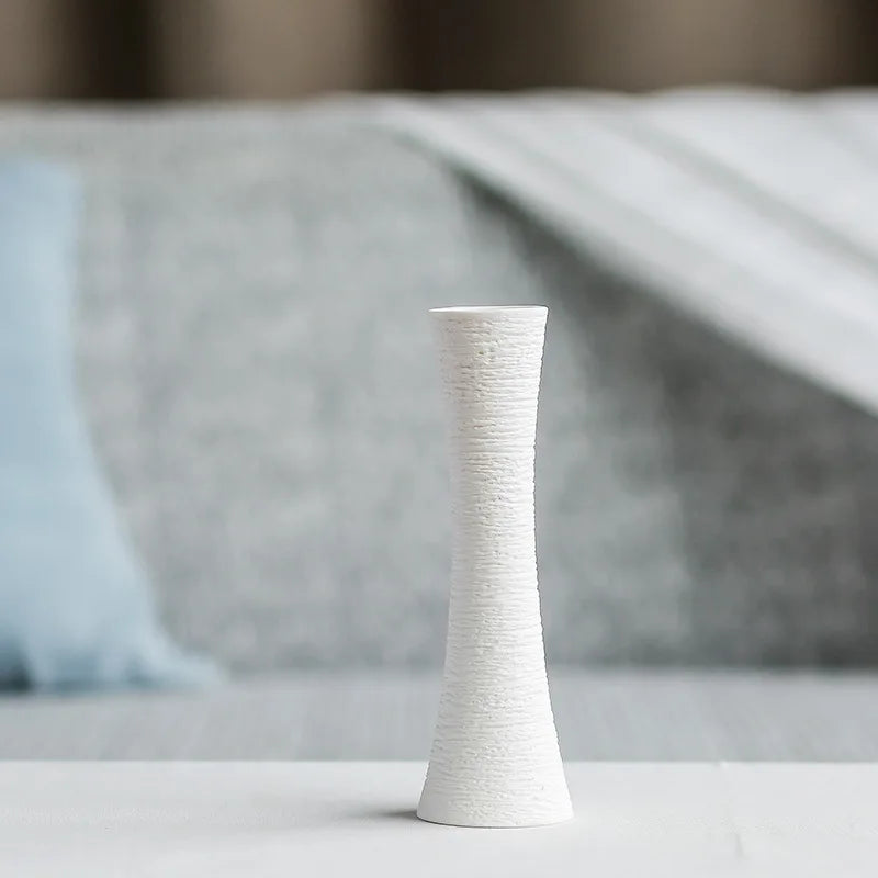Ludovica Ceramic Vase Collection Decor White - A 
