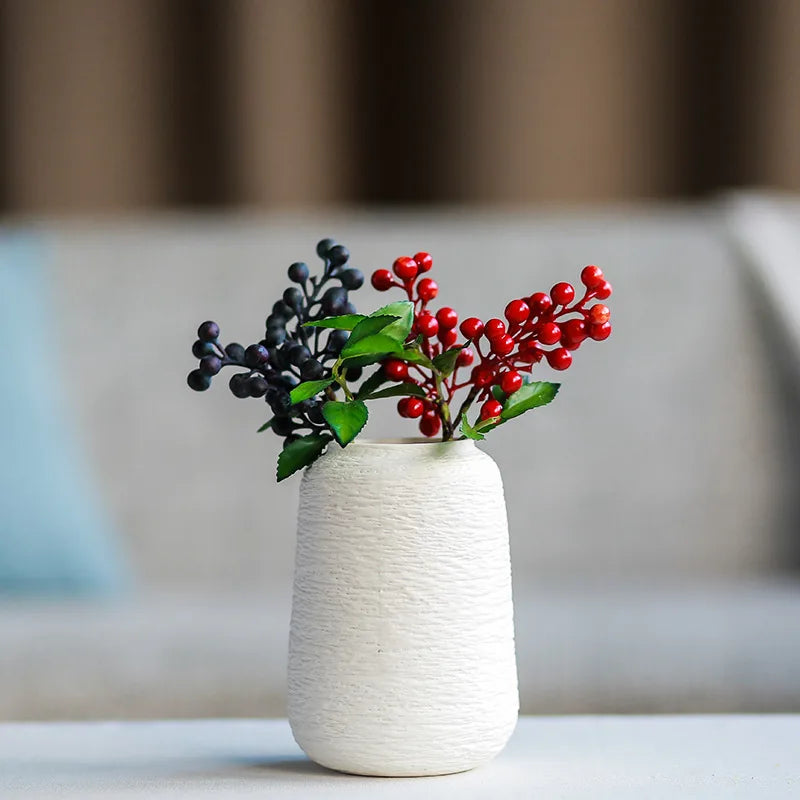 Ludovica Ceramic Vase Collection Decor White - E 