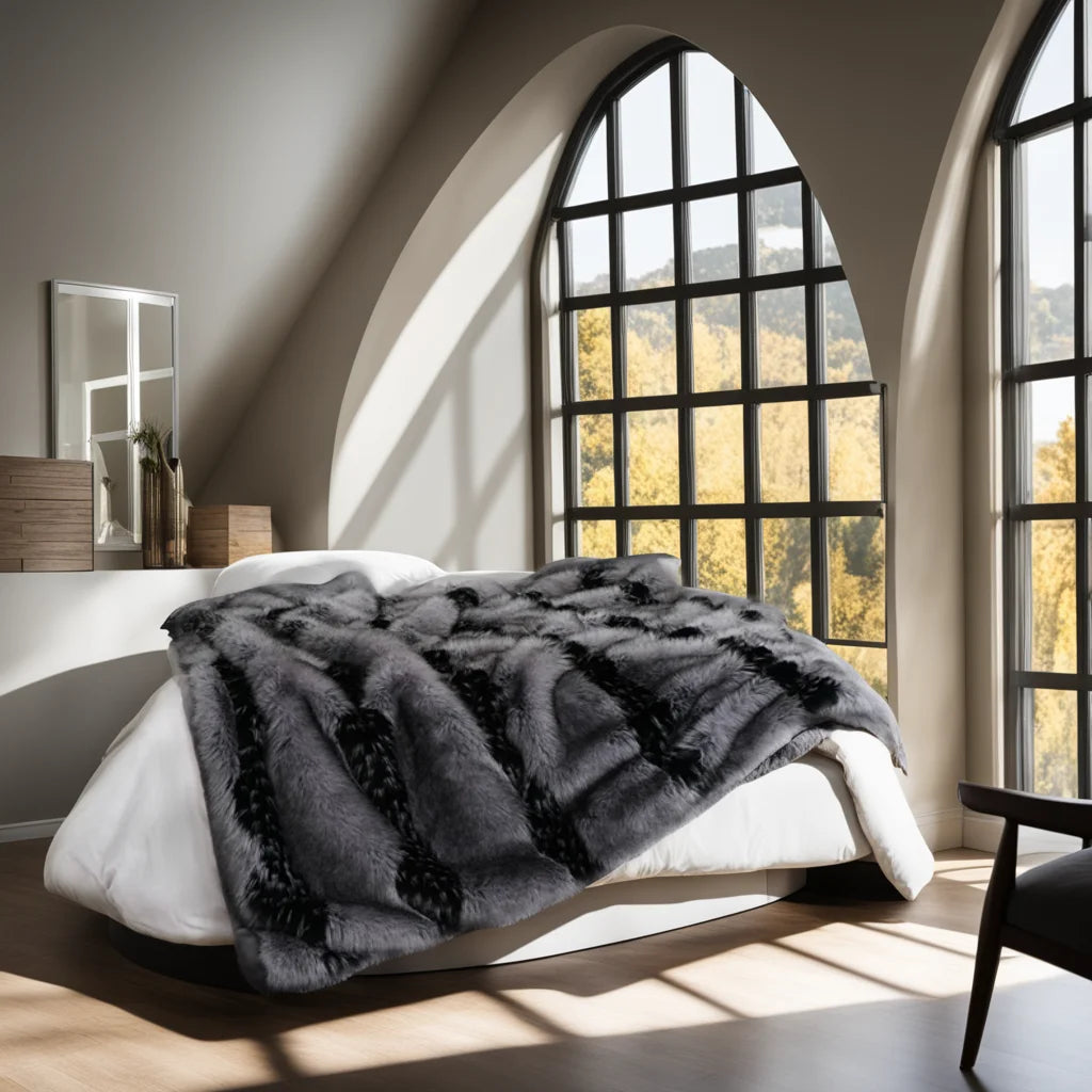 Luxury Faux Fur Fluffy No Hair Loss Blankets for Beds Sofa Cover Living Room Bedroom Natural Soft High-end Decorative Blanket 