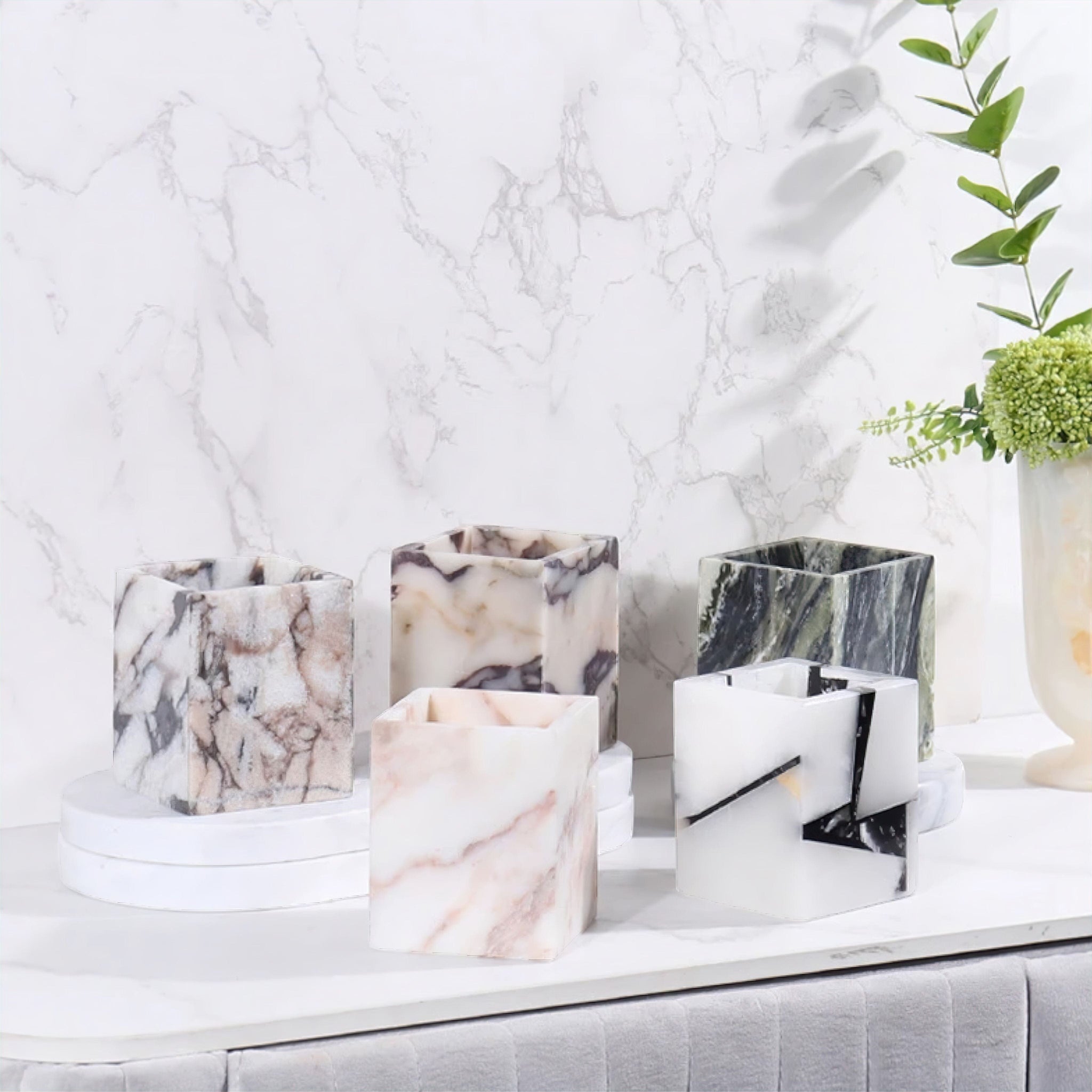 Marble Candle Cups 