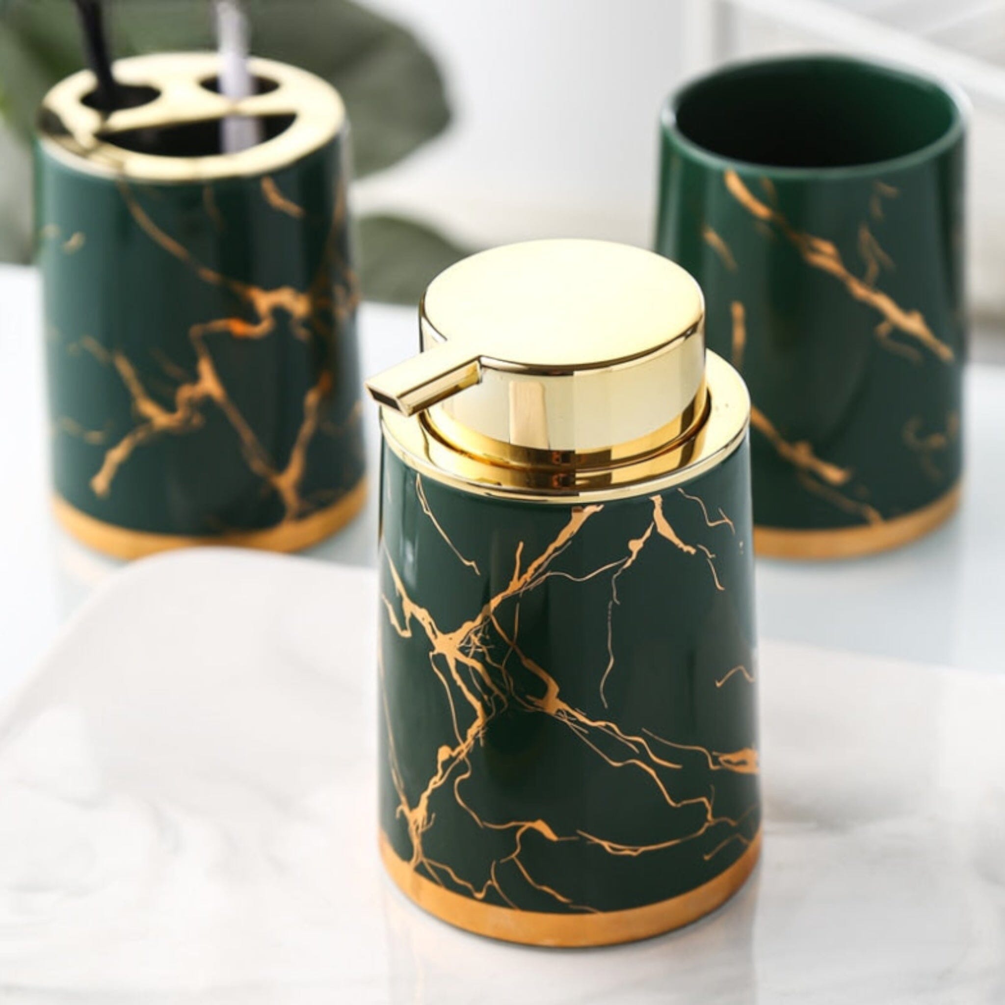 Marble Look Bathroom Accessories Set Bathroom Accessories 