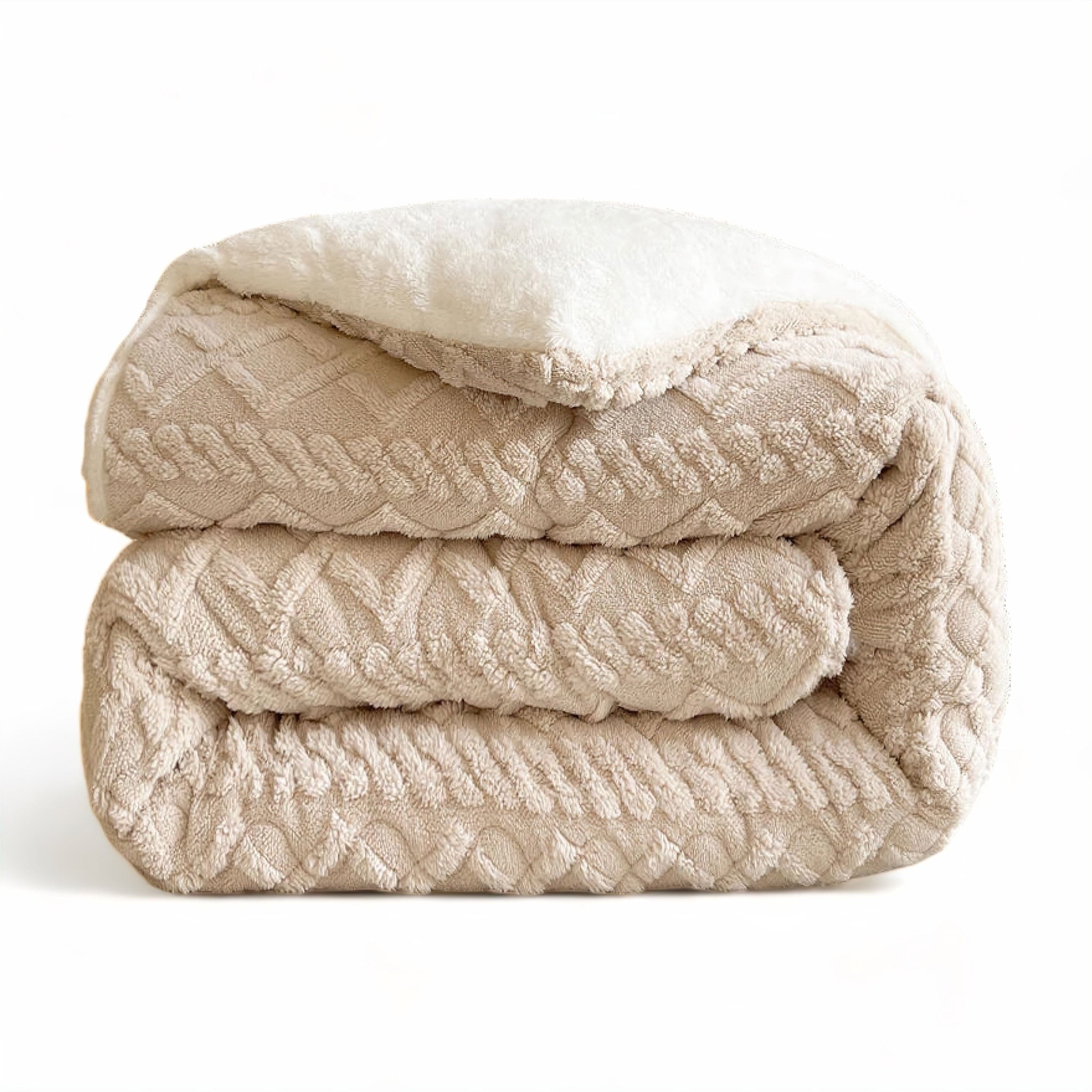 Marcella Ultra Thick Blanket Khaki 150 x 200cm (2kg) 