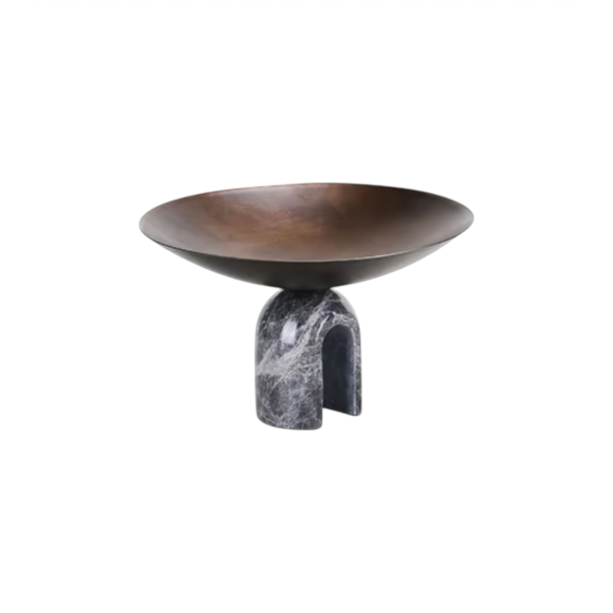 Marguerite Travertine Tray (JS) image and variant added Black Large 